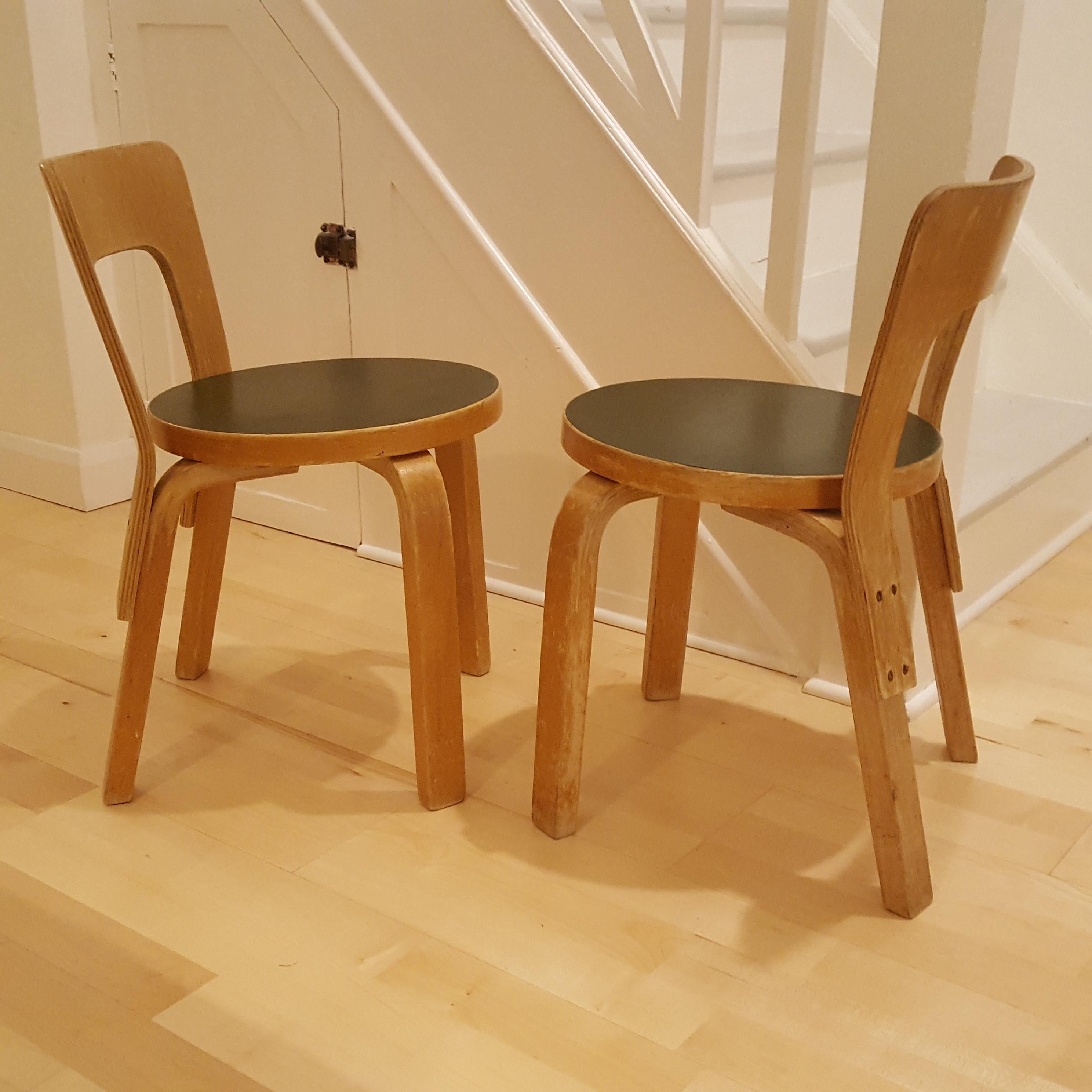 Finnish Vintage Alvar Aalto/Artek N65 Children's Chairs