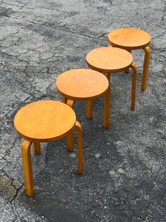 Vintage Alvar Aalto Stools Finland ca' 1950's-60's Mid Century Patina