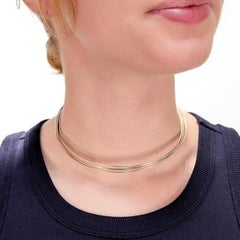 Vintage Alwand Vahan Sterling Silber & Messing Multi-Kabel-Kropfband