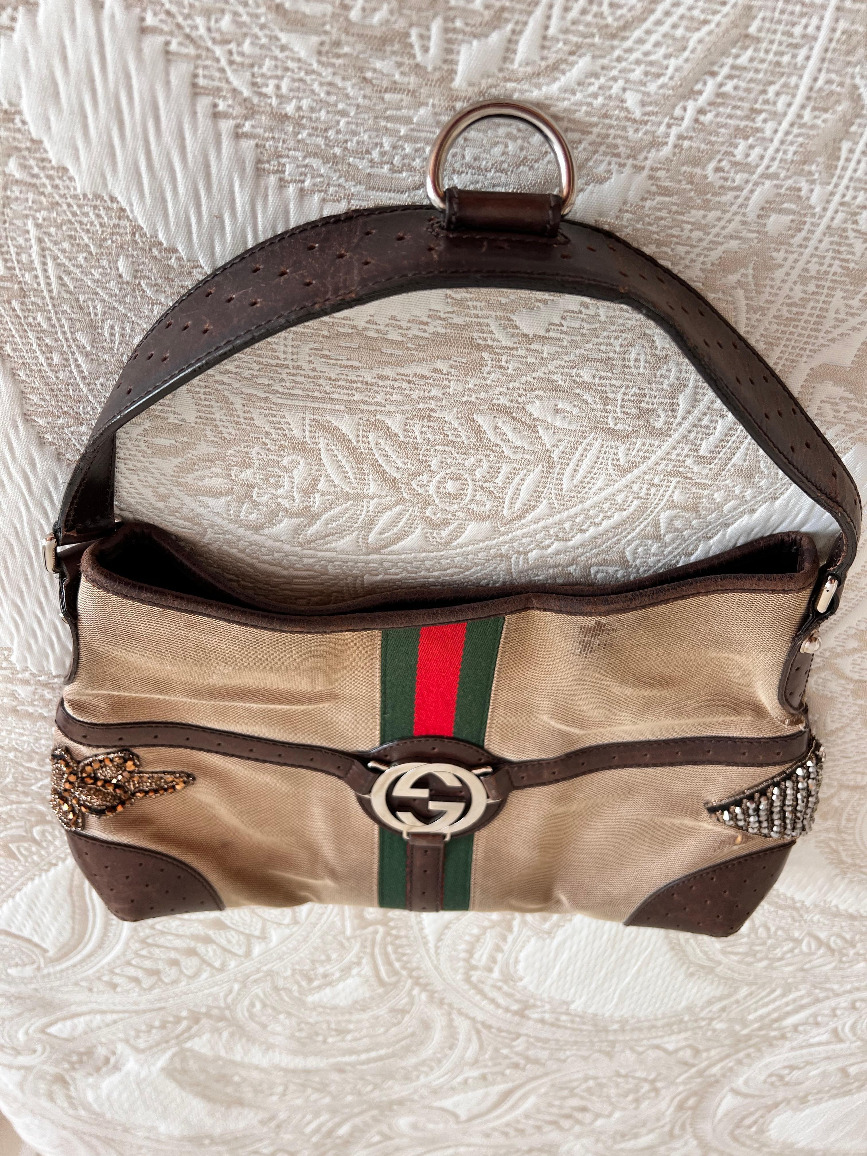 Vintage Amalfi Gucci GG Logo Canvas and Leather bag 2