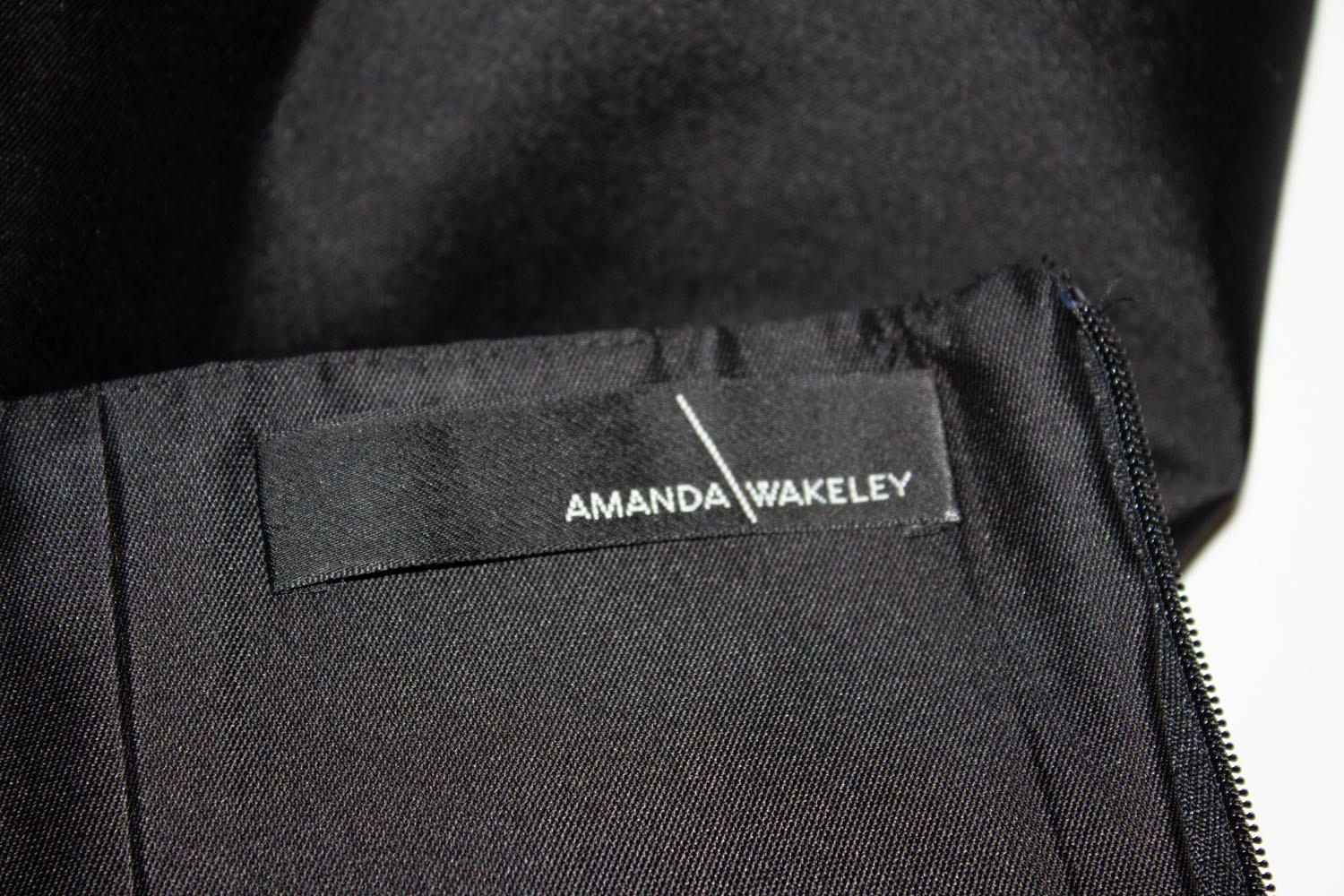 Vintage Amanda Wakeley Black Silk Skirt For Sale 1