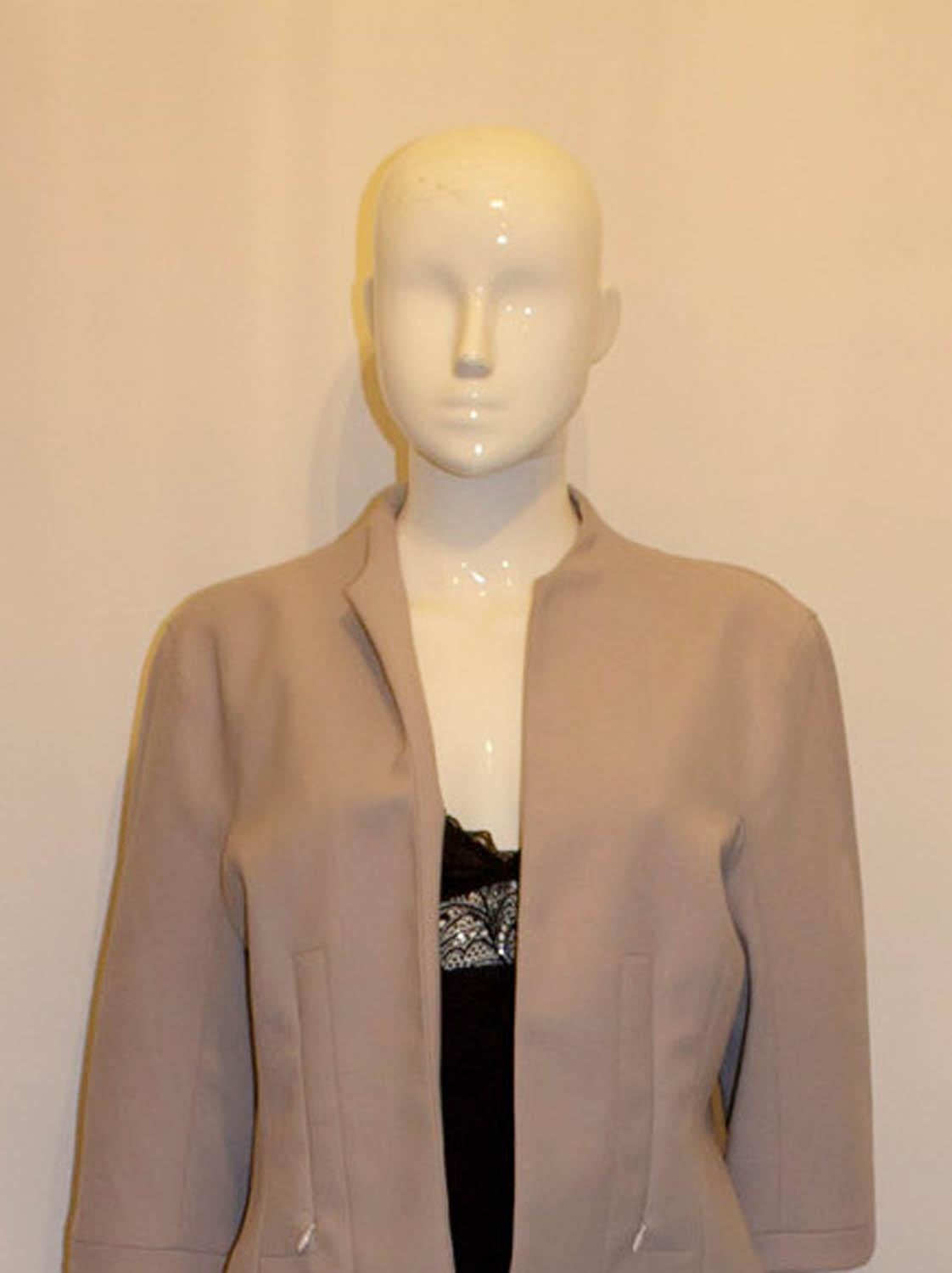 Women's Vintage Amanda Wakeley Silver/Grey Wool Jacket For Sale