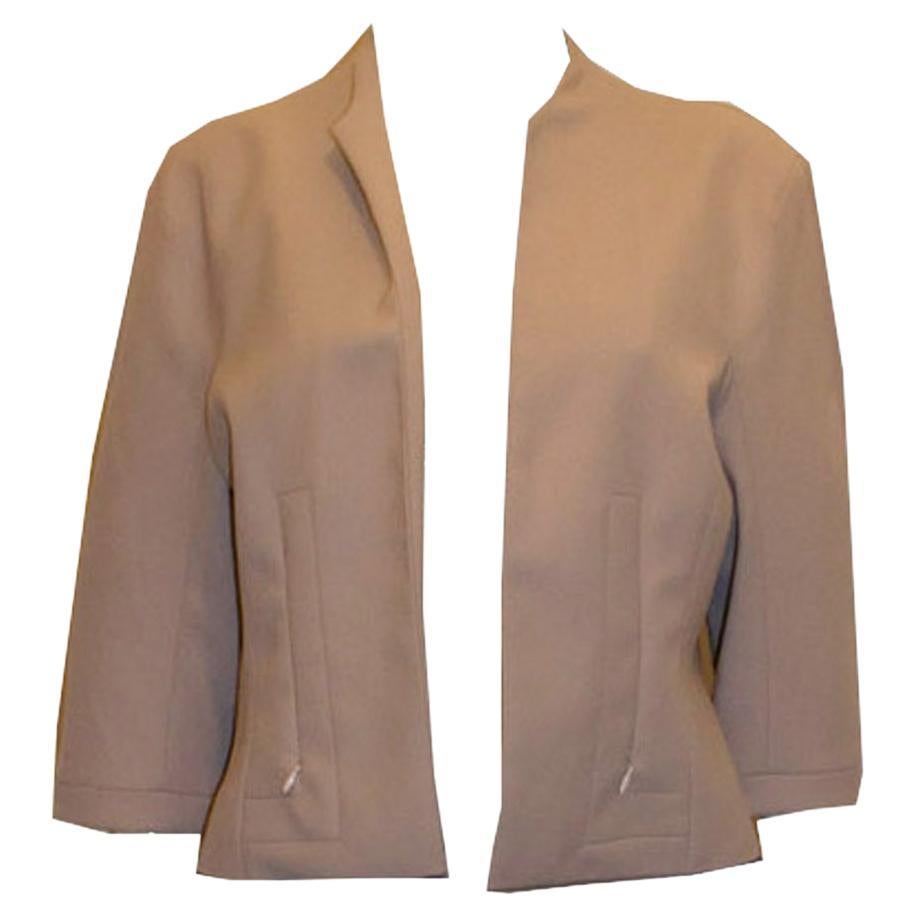 Vintage Amanda Wakeley Silver/Grey Wool Jacket For Sale