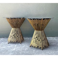Vintage Ambella Home “Pick Up Stick” Side Tables - A Pair