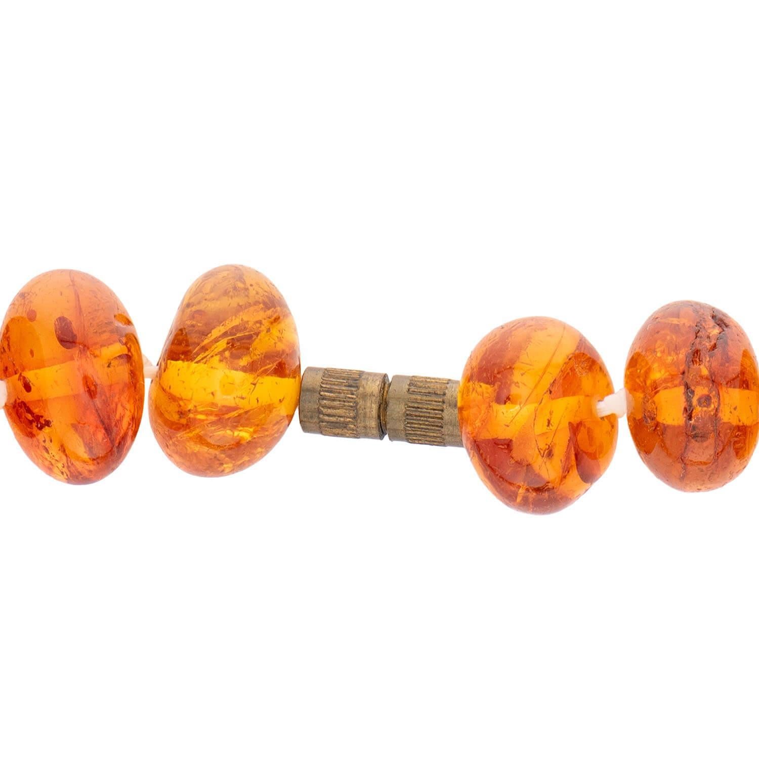 Women's Vintage Amber Bead Necklace 24
