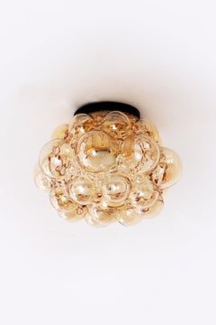 Vintage Amber Bubble Glass Lamp Helena Tynell, 1960