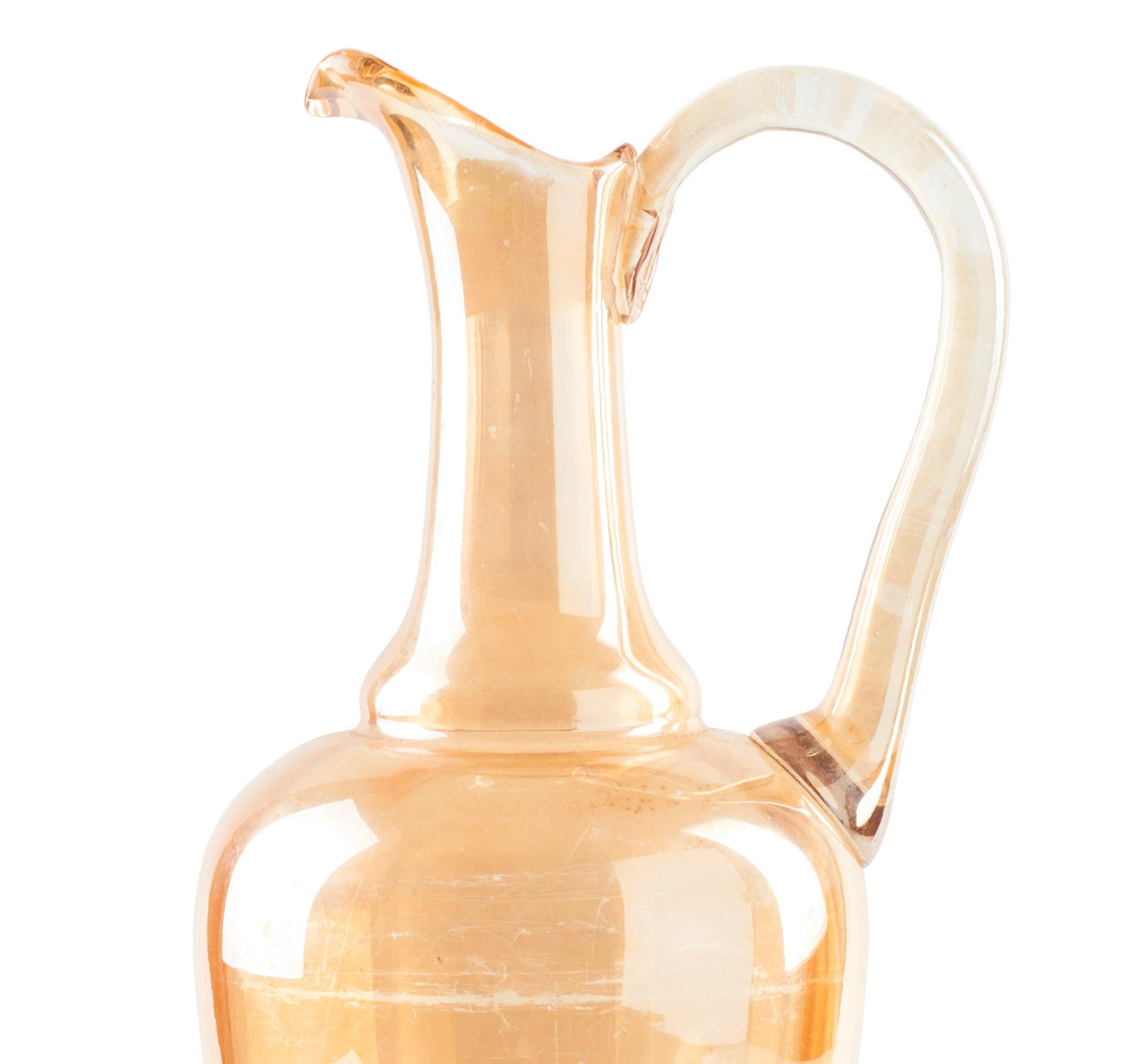 European Vintage Amber Carafe, Europe, Second Half of the 20th Century For Sale