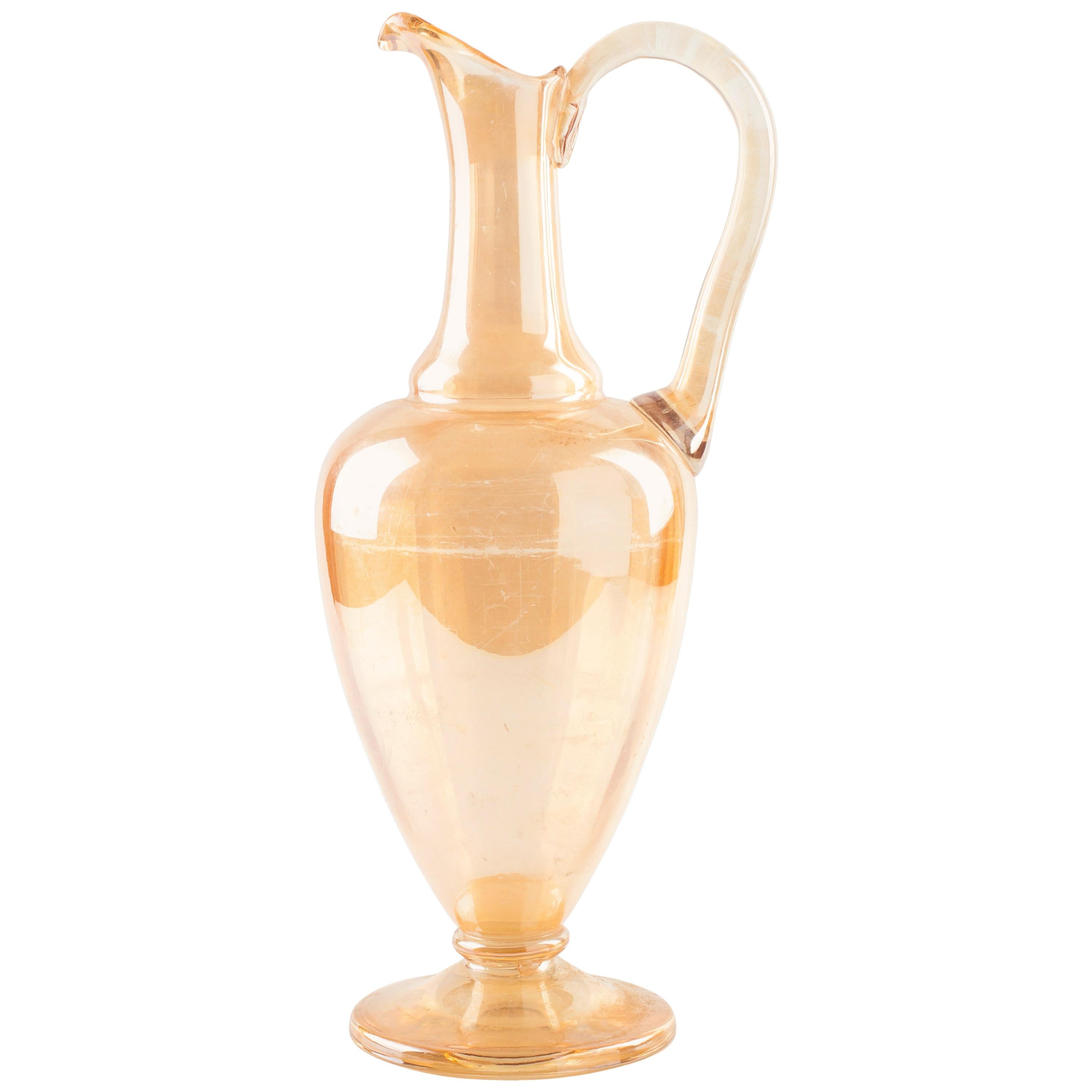 Vintage Amber Carafe, Europe, Second Half of the 20th Century For Sale
