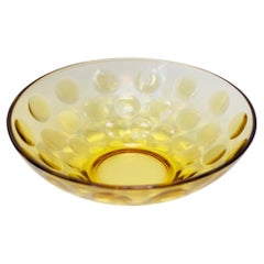 Vintage Amber Crystal Bowl, Represented by Tuleste Factory 