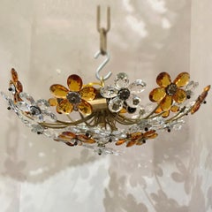 Vintage Amber Flowers Light