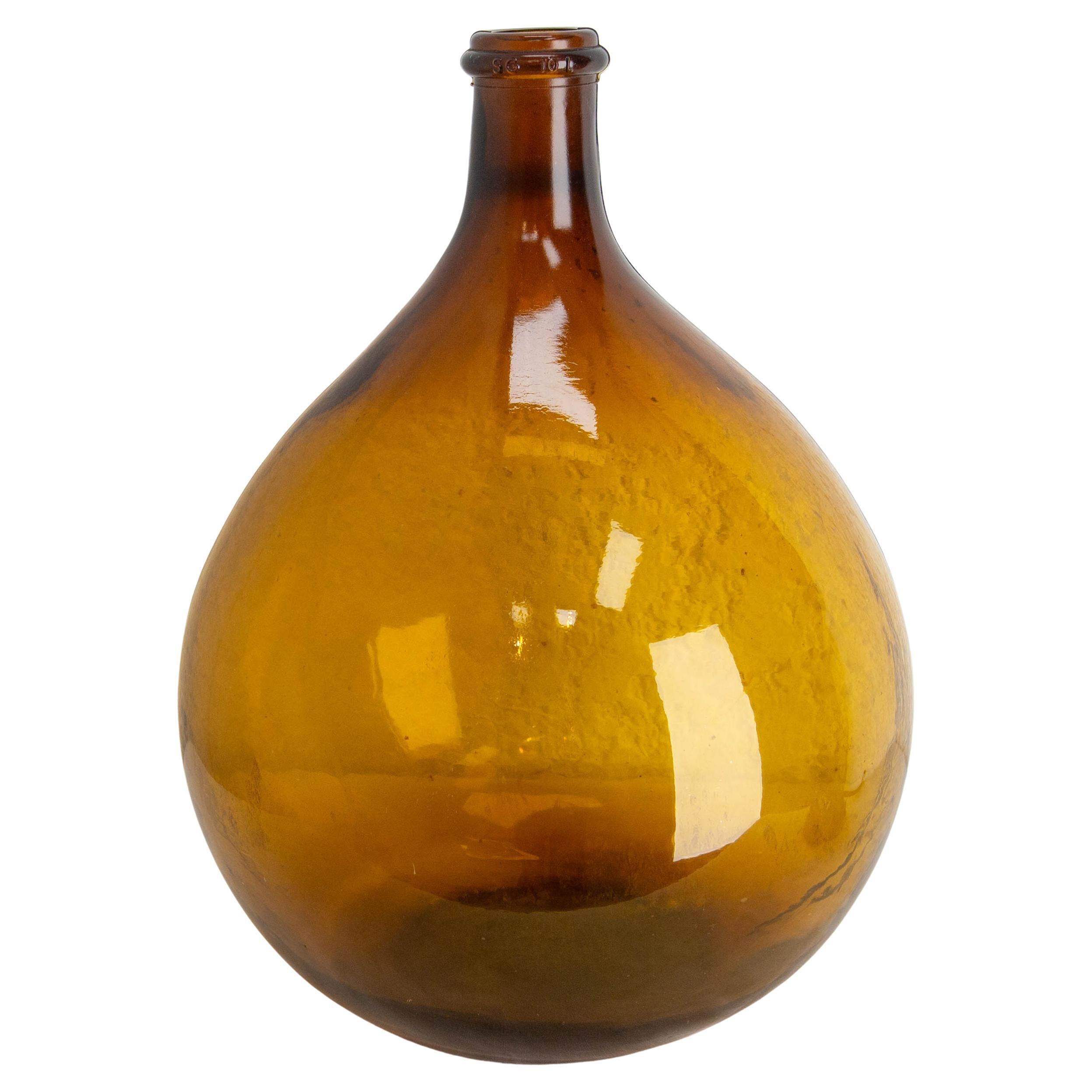 Vintage Amber Glass 10 L Bottle Demijohns Lady Jeanne or Carboy