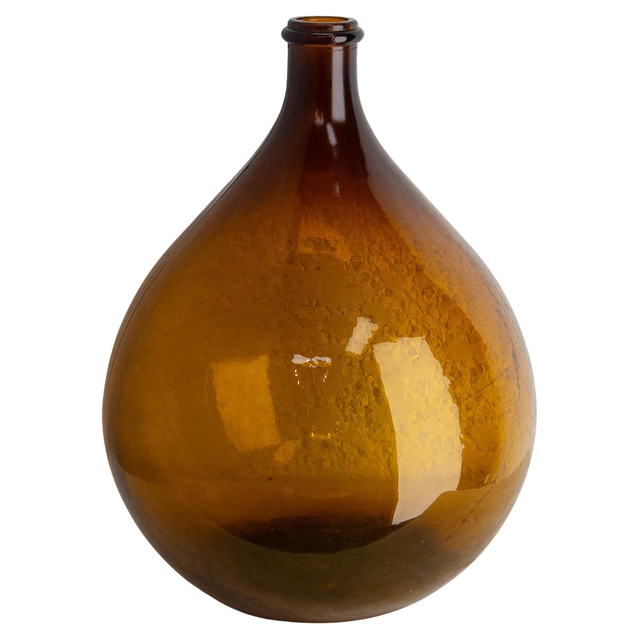 Vintage Amber Glass 20 L Bottle Demijohns Lady Jeanne or Carboy