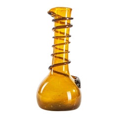 Vintage Amber Glass Vase, Northern Europe, 1970s