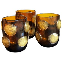 Vintage Amber Murano Glassware