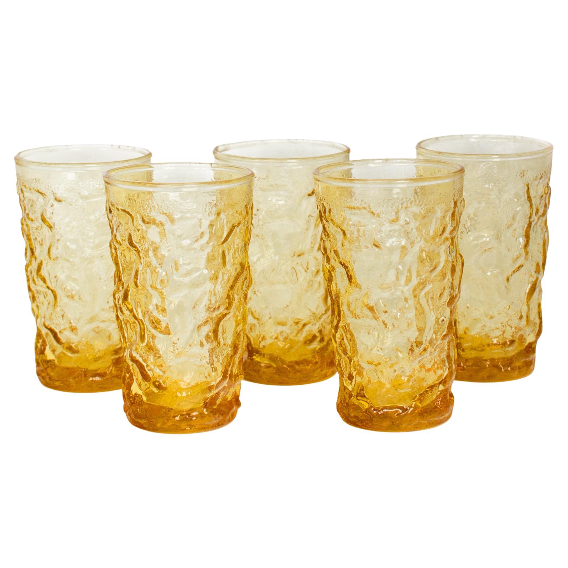 Vintage Amber Tumbler Glasses, Represented by Tuleste Factory 