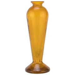 Vintage Amber Vase, Italy, 1930s