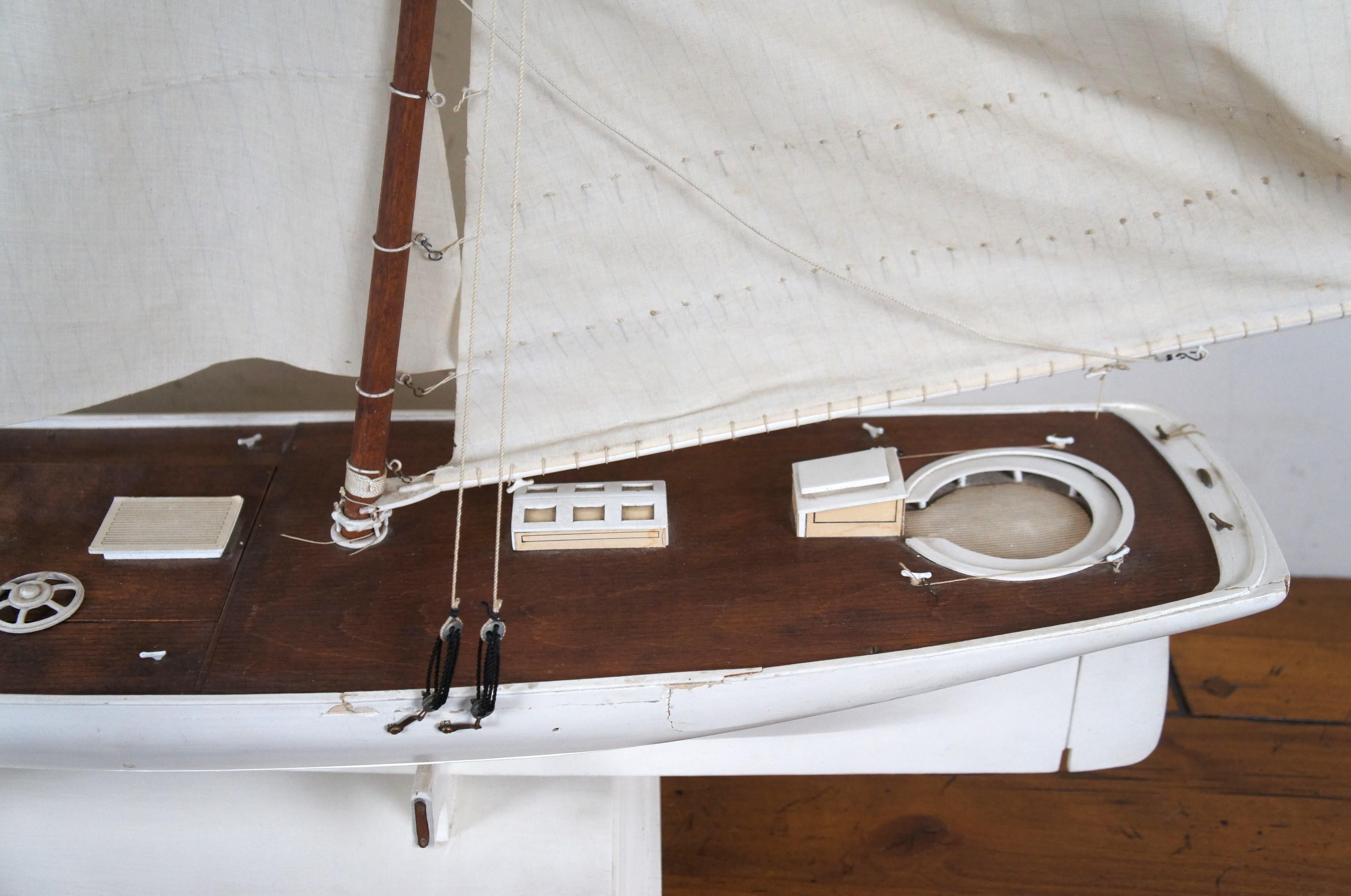 Vintage America Nautical Maritime Modell Segelboot Scooner Yacht Clipper Boat 45
