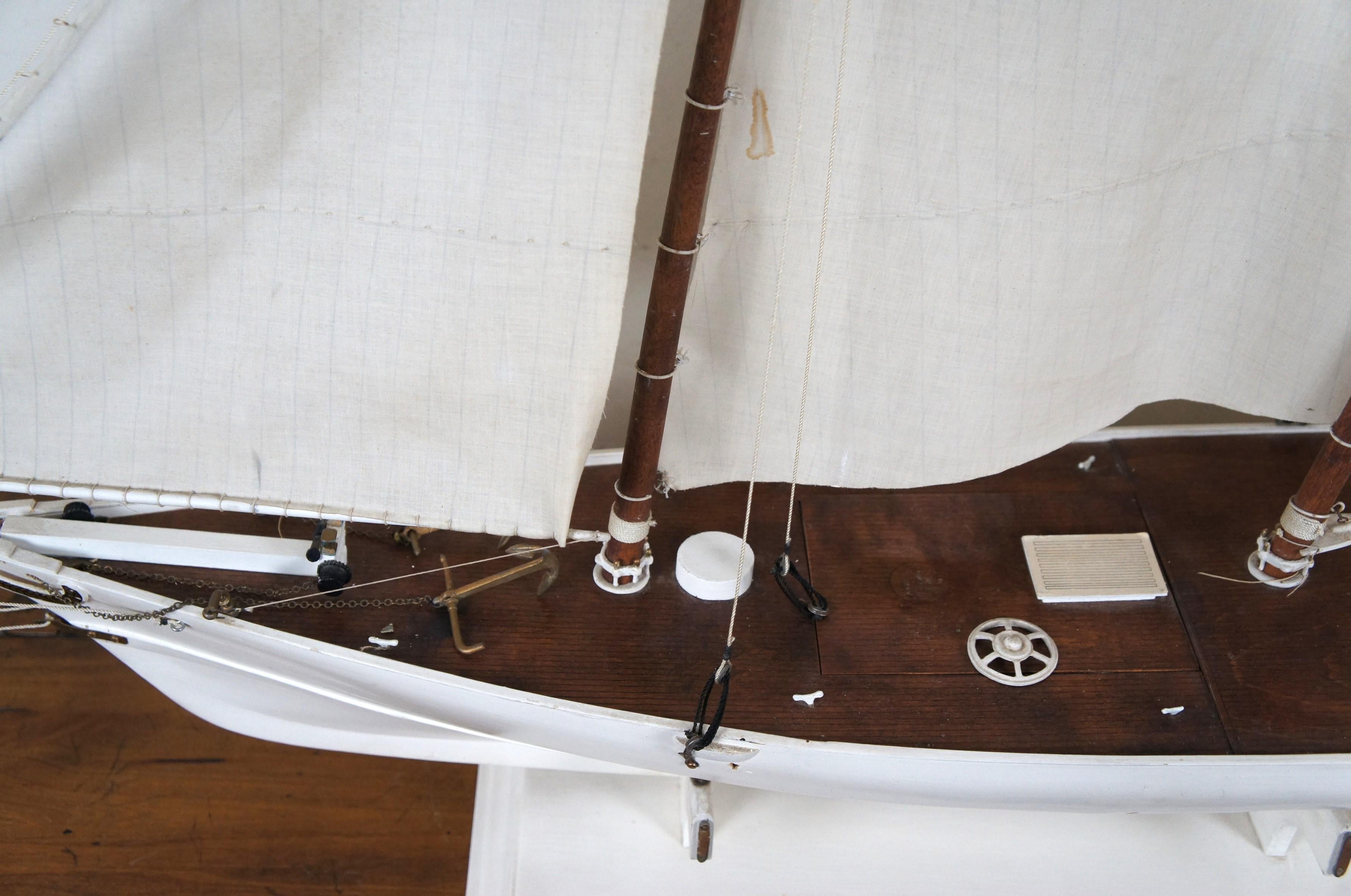 Vintage America Nautical Maritime Modell Segelboot Scooner Yacht Clipper Boat 45