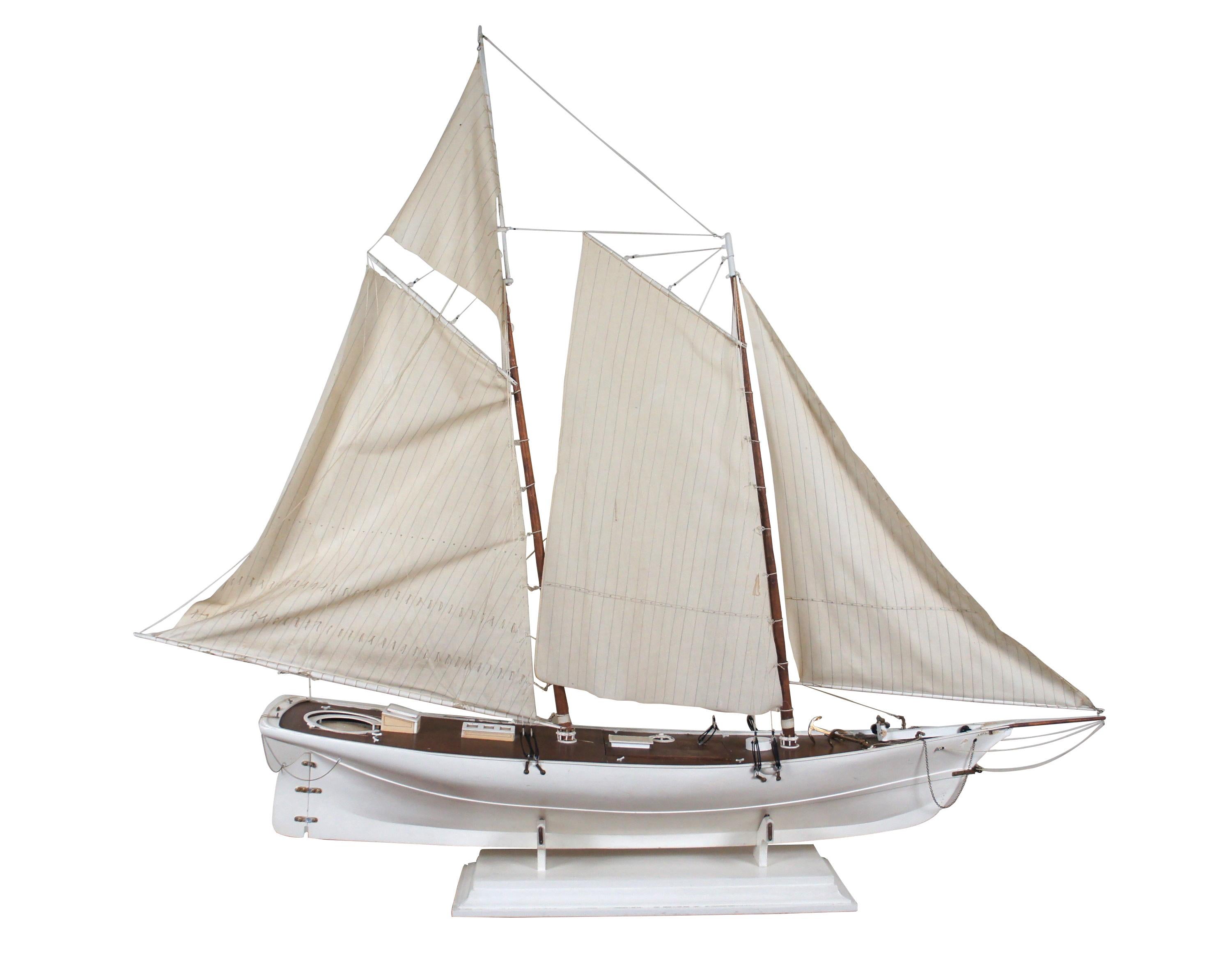 Vintage America Nautical Maritime Modell Segelboot Scooner Yacht Clipper Boat 45