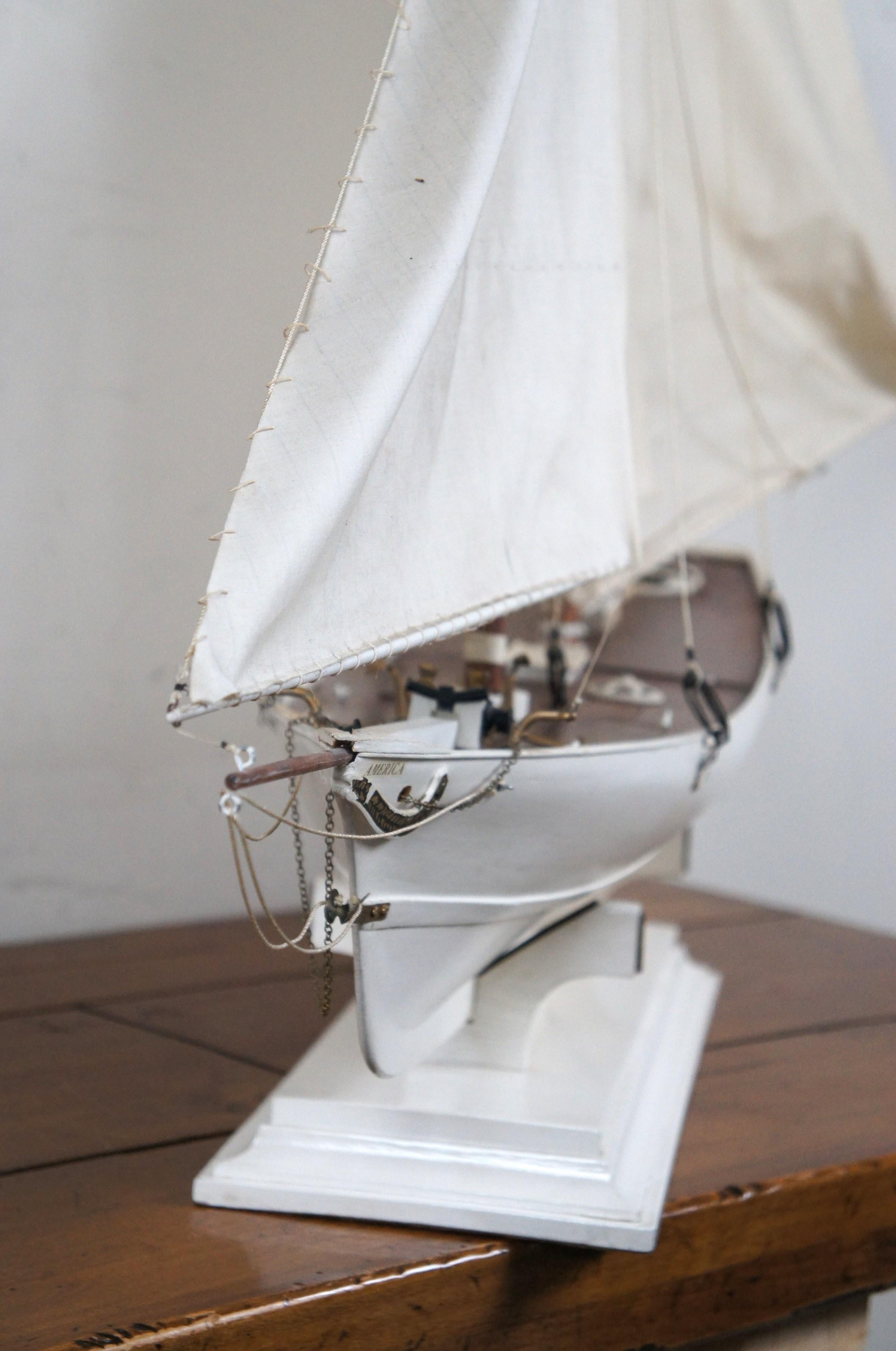 Vintage America Nautical Maritime Modell Segelboot Scooner Yacht Clipper Boat 45