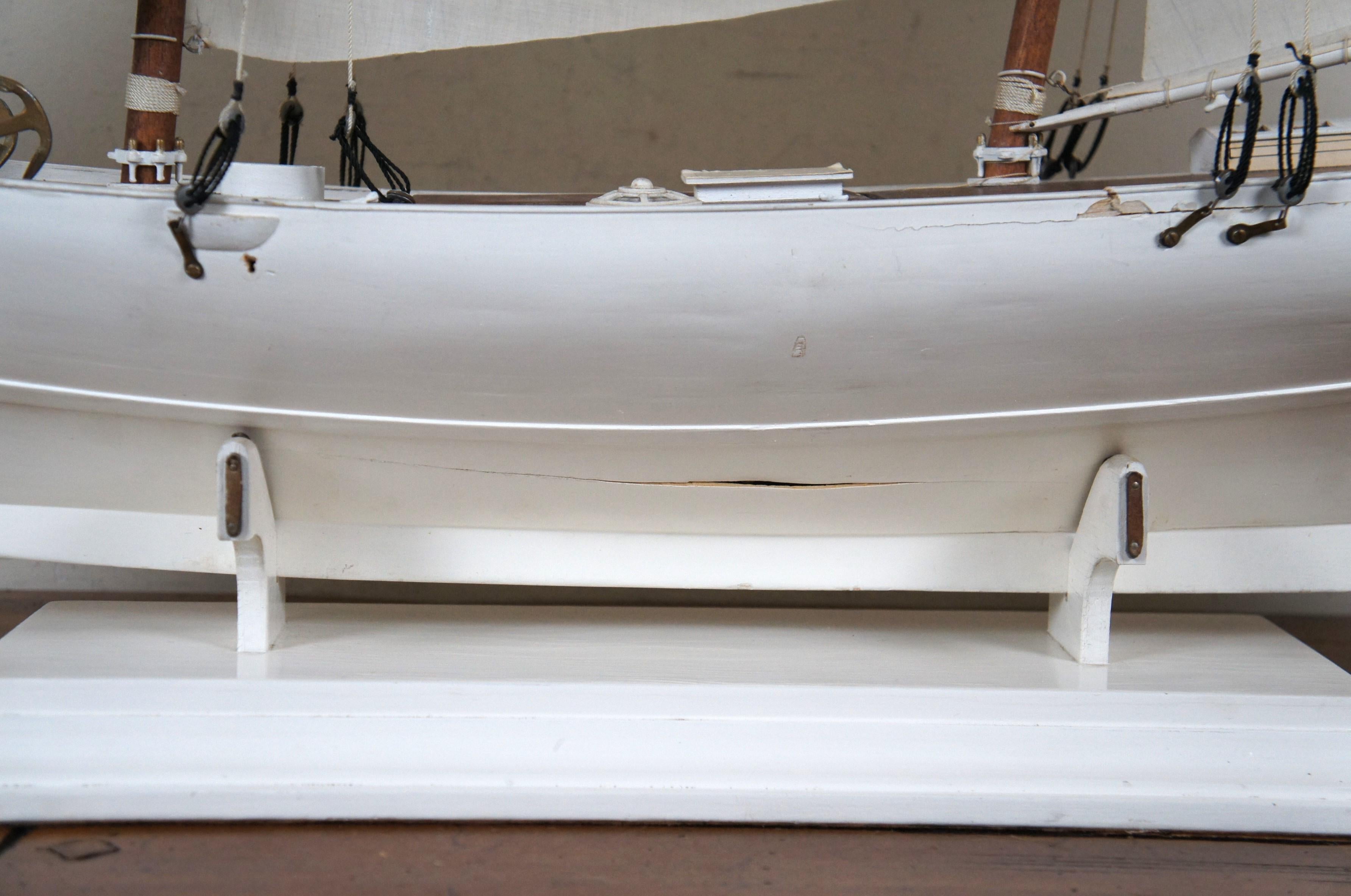 Vintage America Nautical Maritime Modell Segelboot Scooner Yacht Clipper Boat 45