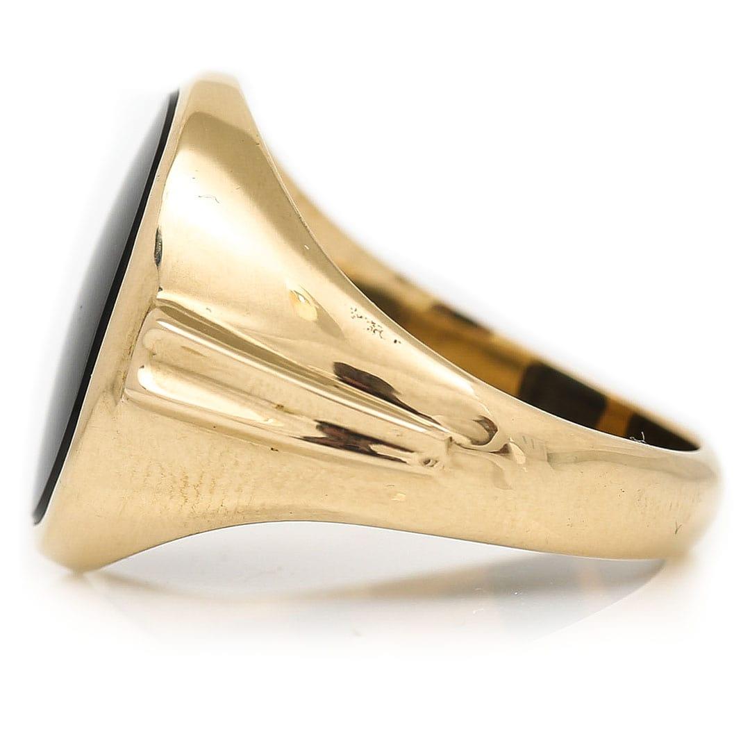 gold and onyx signet ring