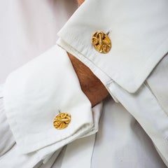 Vintage American 14 Carat Gold Dragon Cufflinks