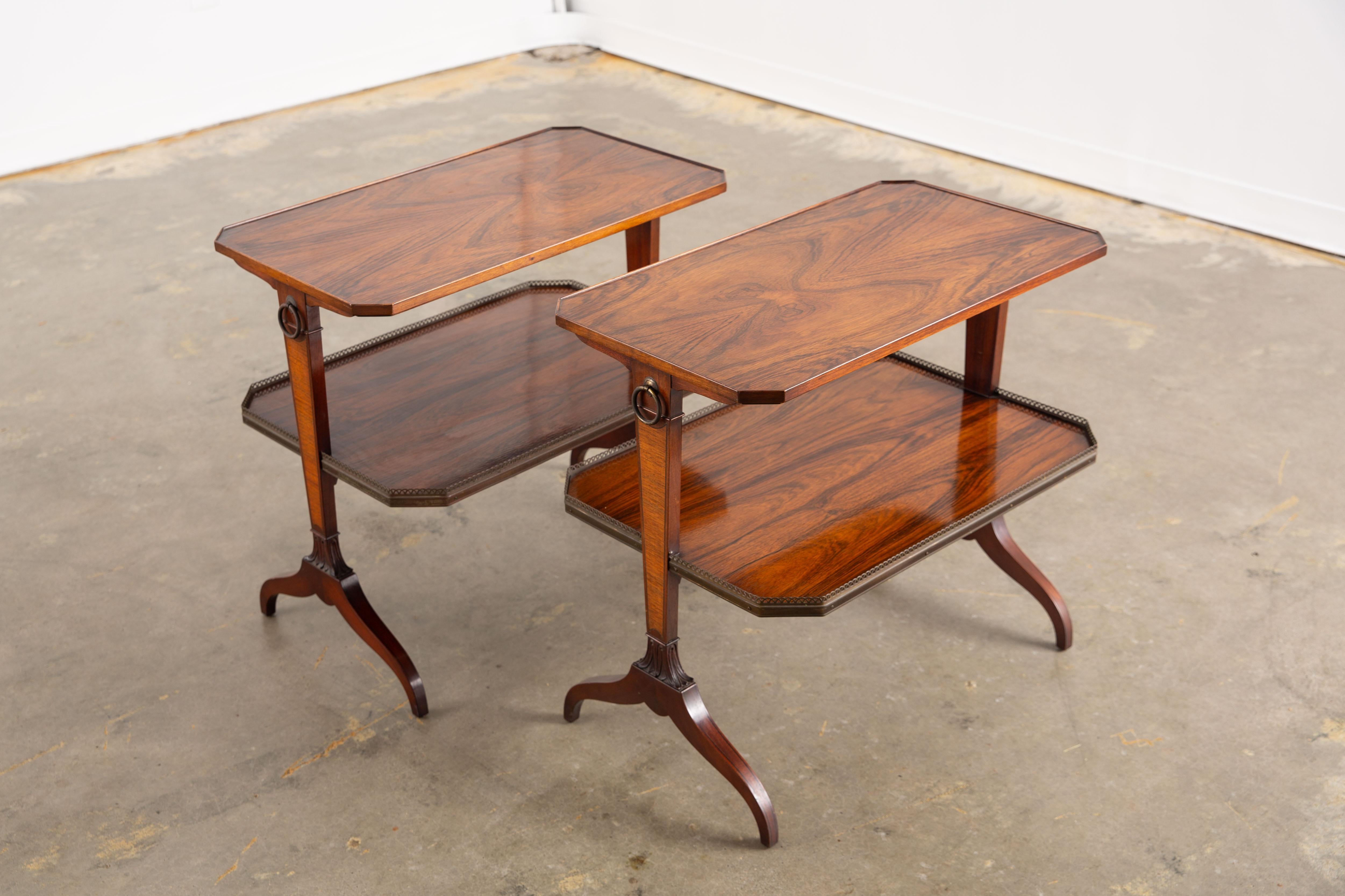American Colonial Vintage American 1950's Handmade Side Tables by Charak Furniture Company