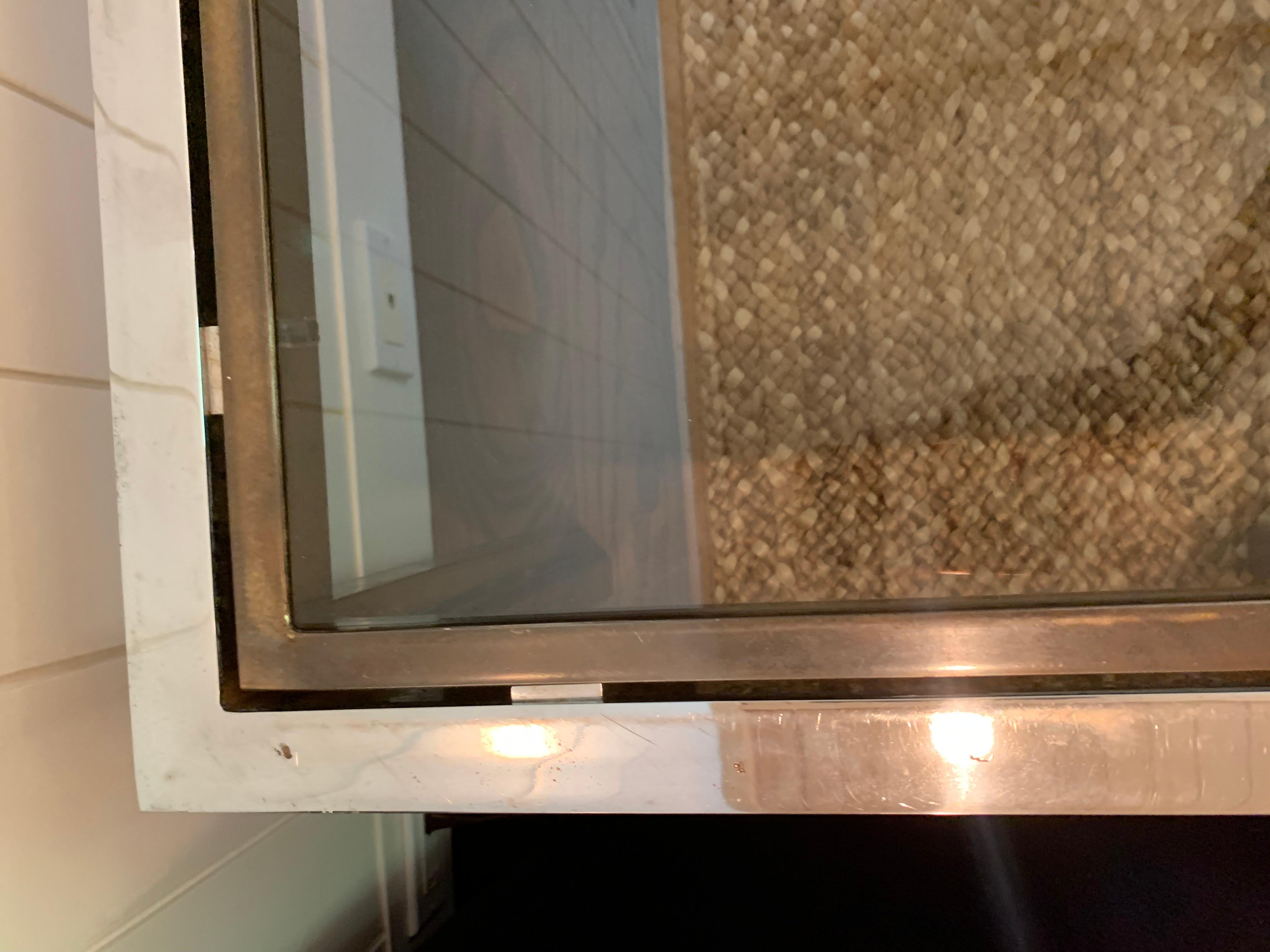 Vintage American 20th C. Chrome, Brass and Glass End Table 1