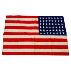Vintage American 48 Sterne Kleine Seidenfahne