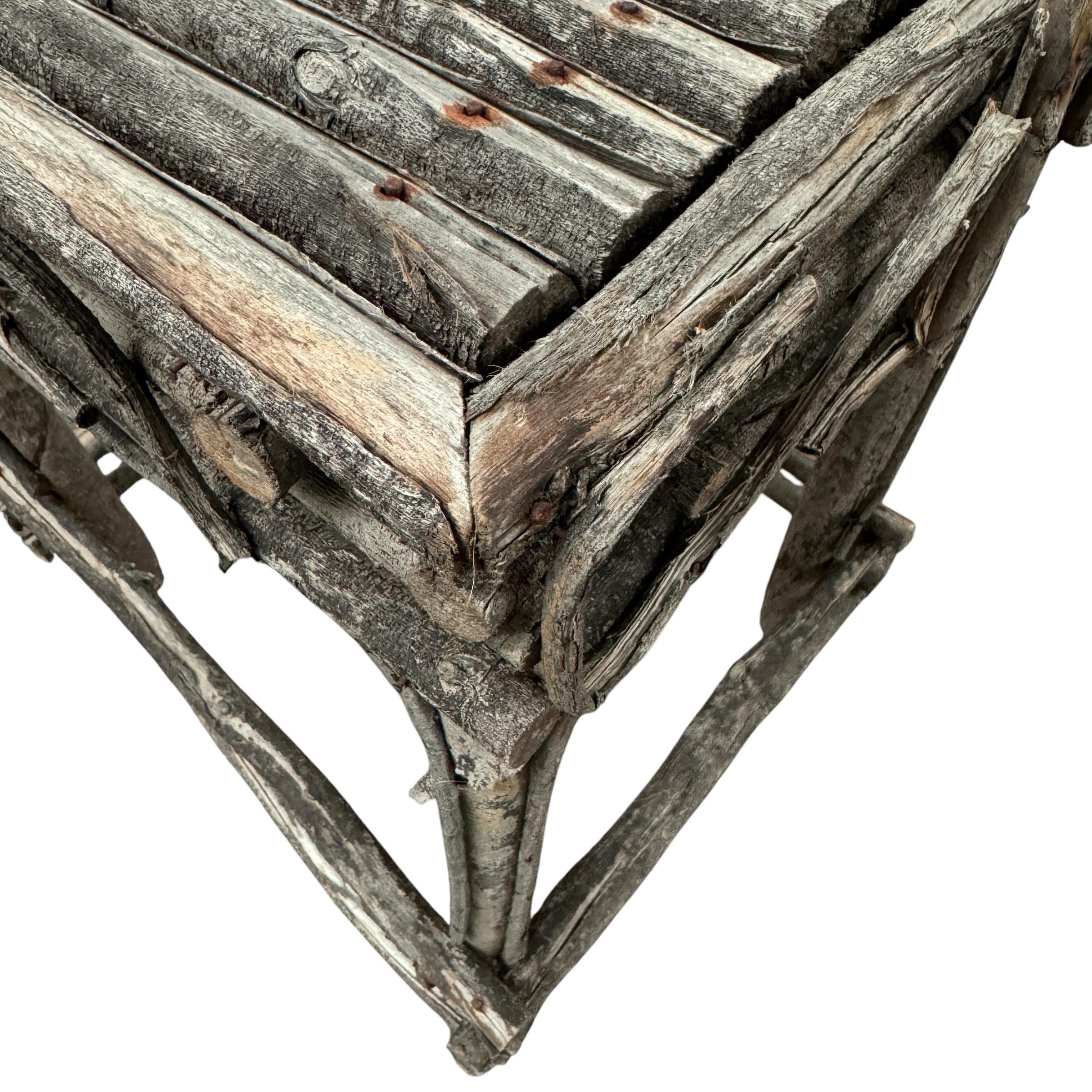 Vintage American Adirondack Style Twig Table 6