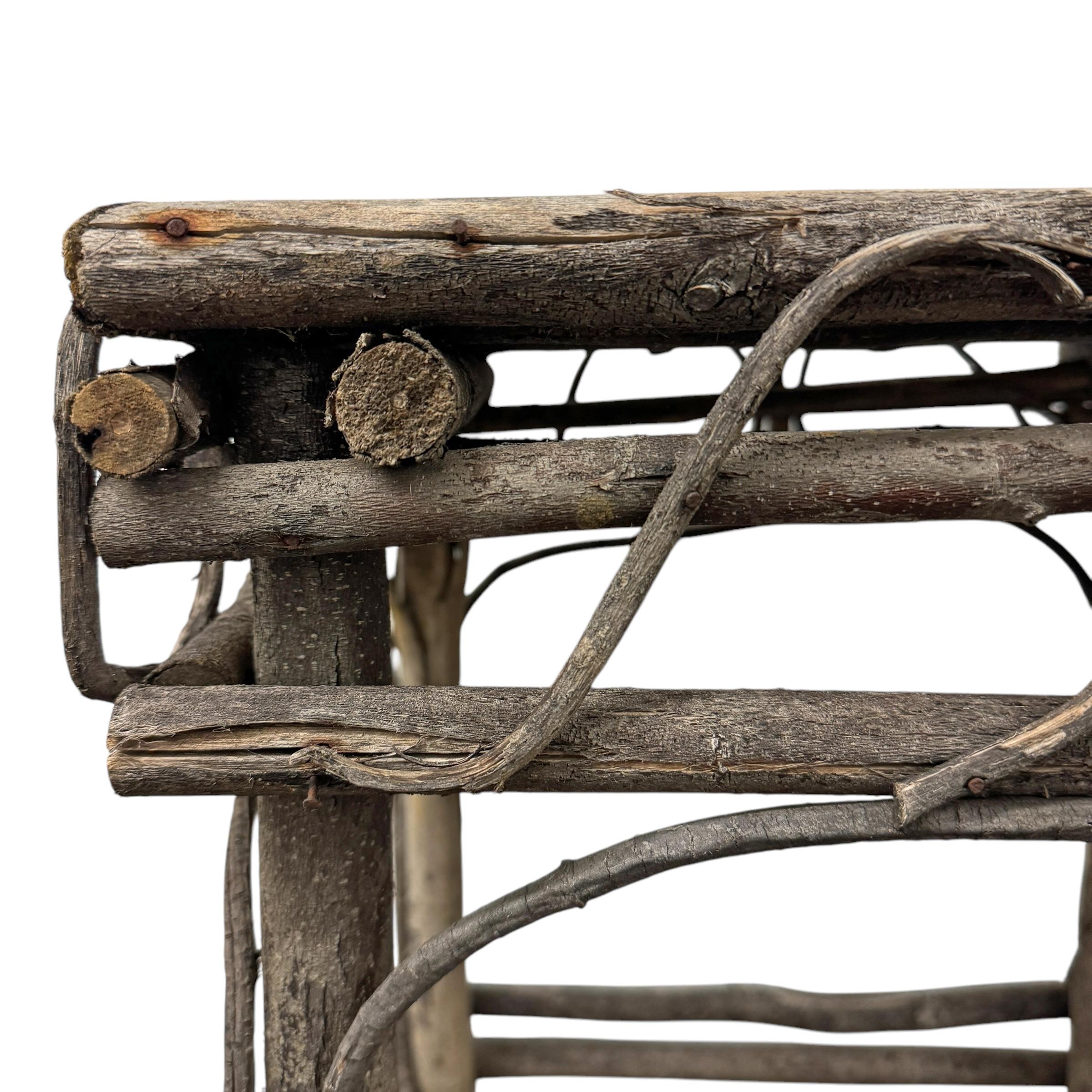 Vintage American Adirondack Style Twig Table 3