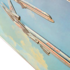 Vintage American Airlines Artwork by Bob Cunningham for American Airlines, 1970s