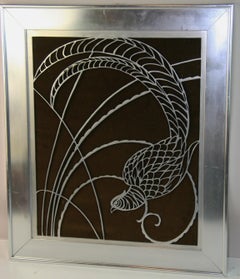 Vintage American Aluminum Bird  Reposse Wall Sculpture