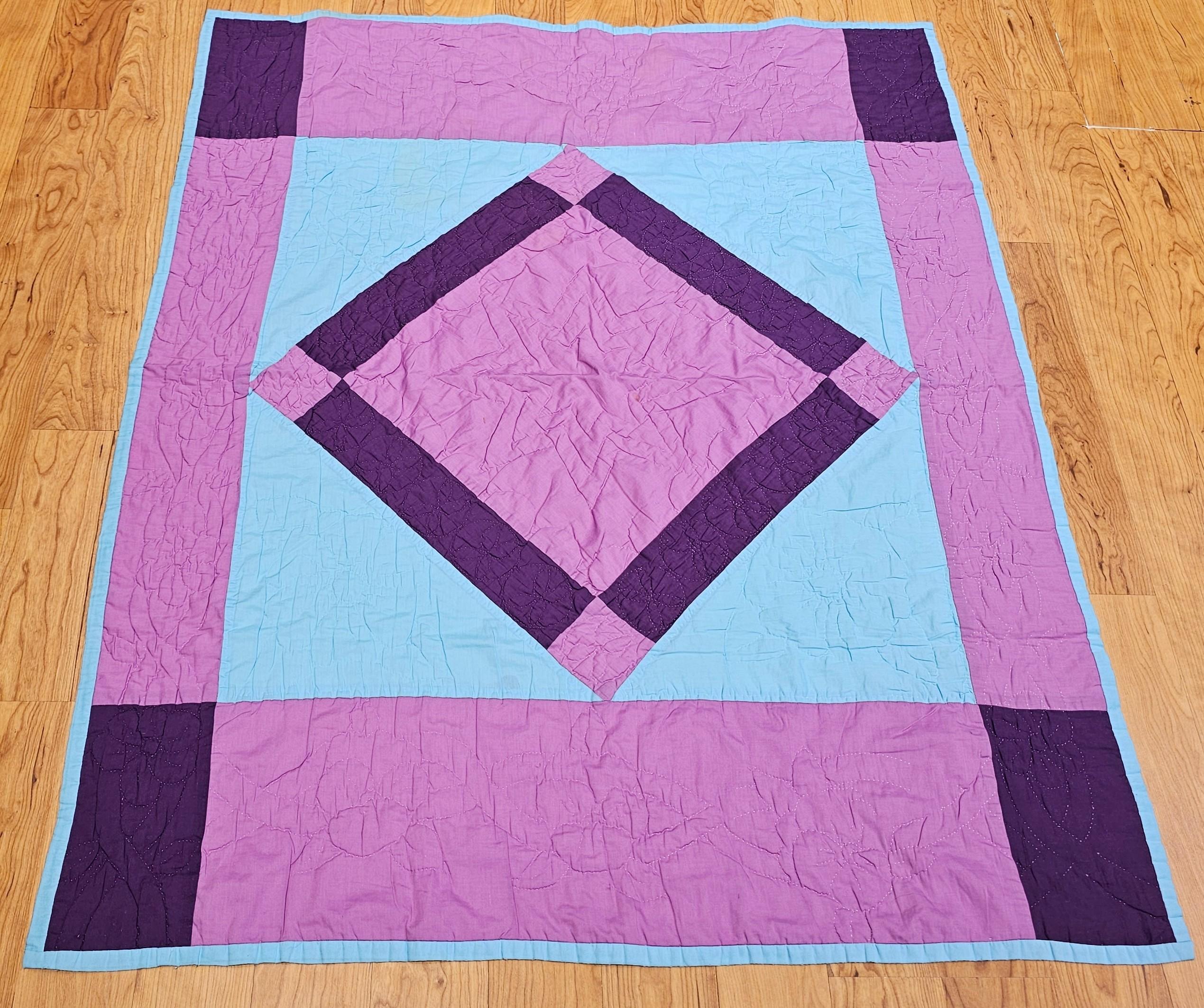 Fatto a mano Trapunta vintage in cotone cucita a mano in stile amish 