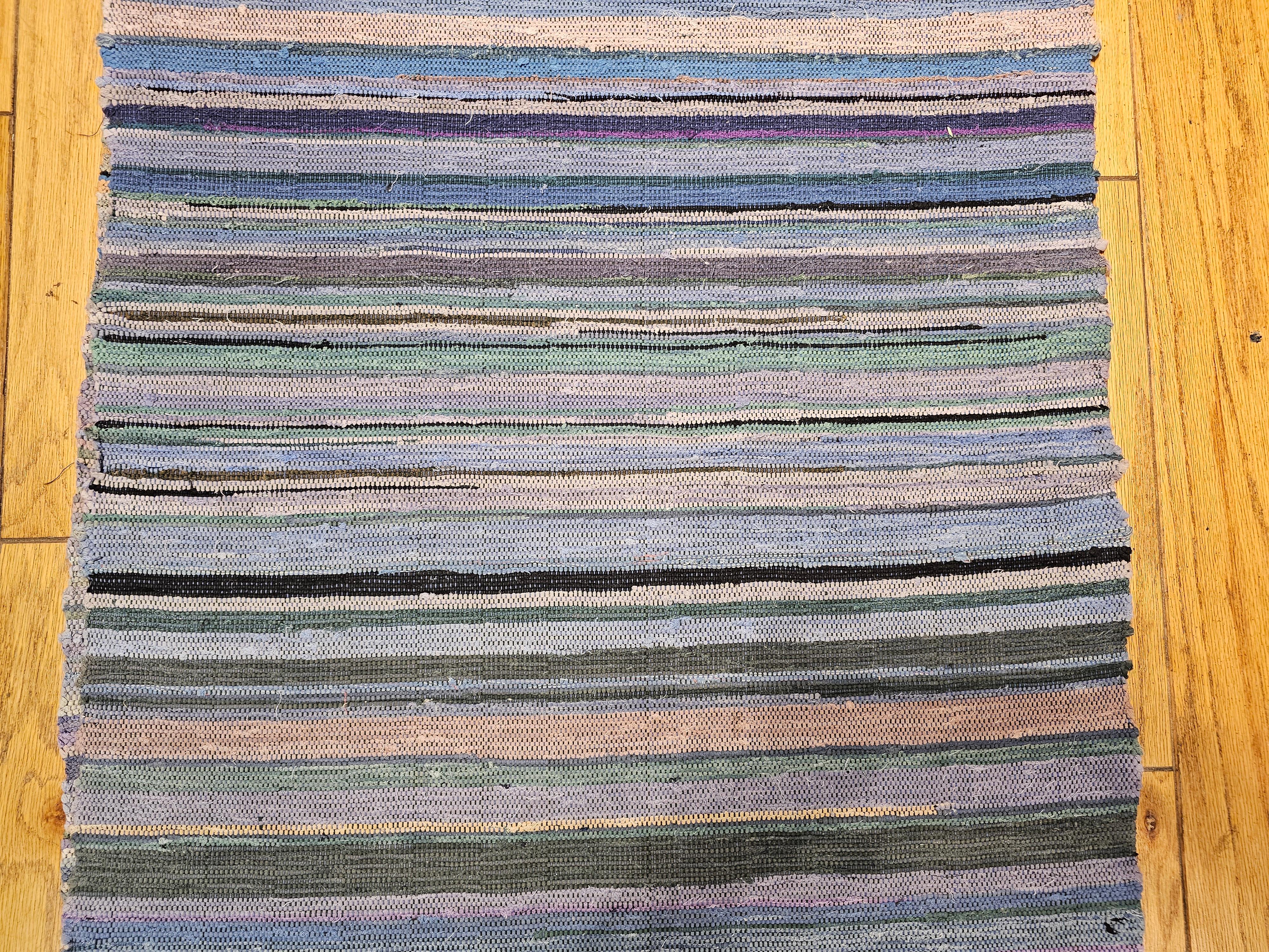 Vintage American Amish Rag Runner For Sale 4
