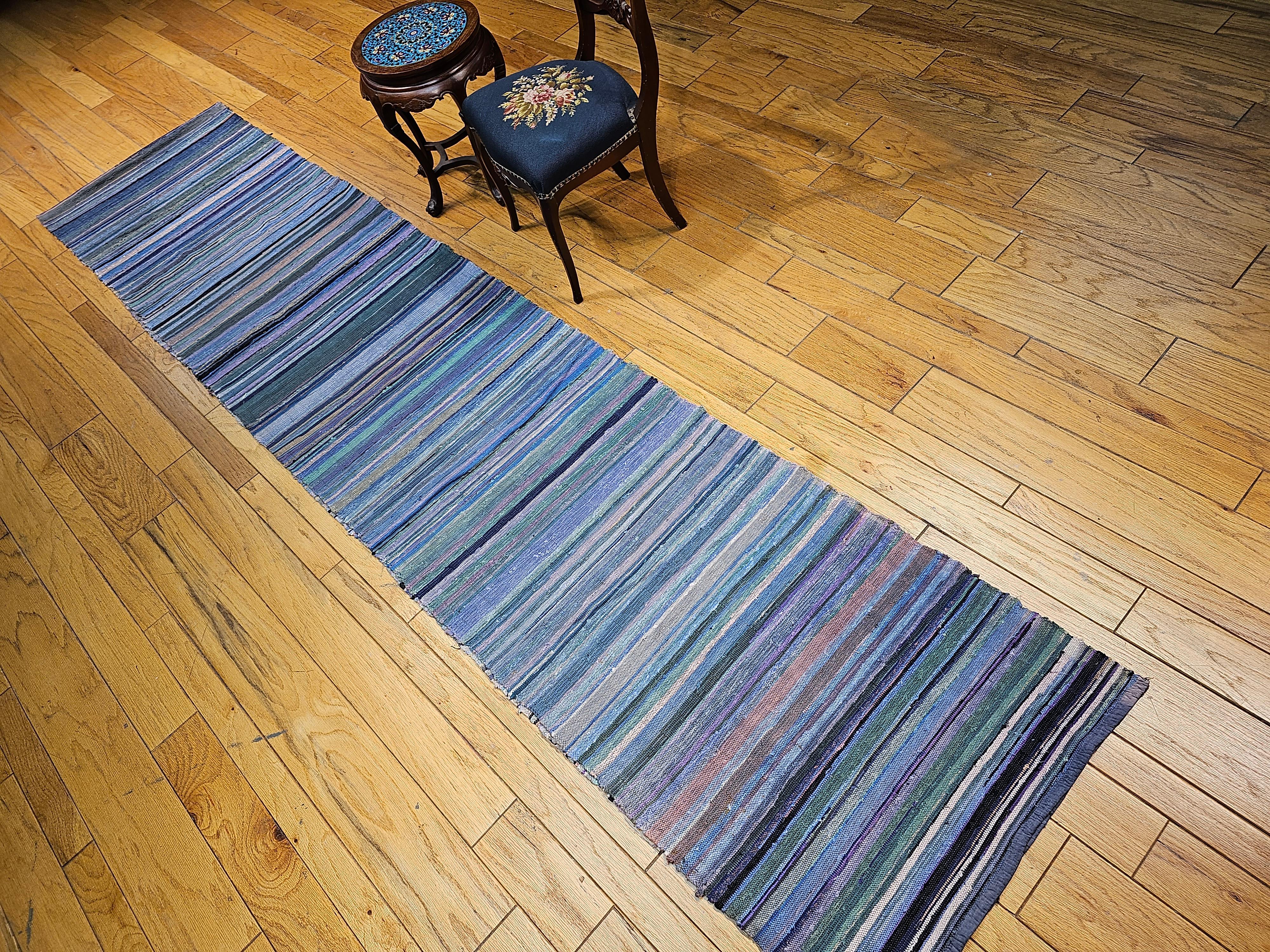 Vintage American Amish Rag Runner For Sale 5