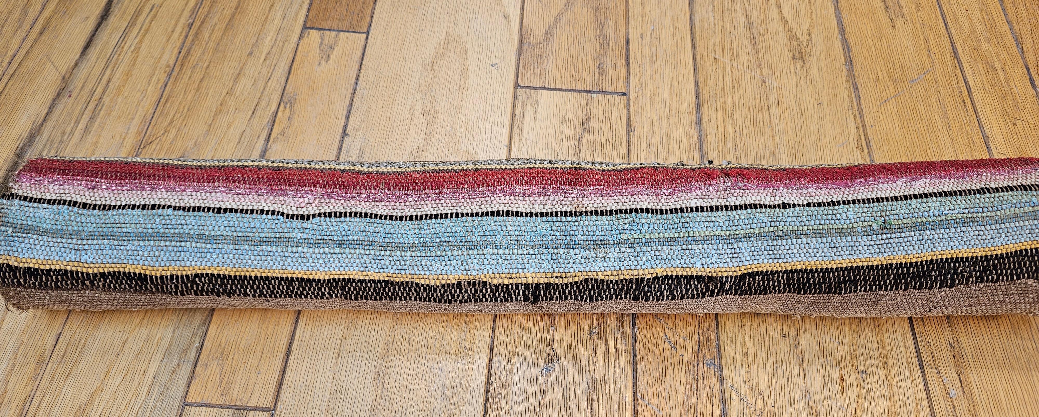 Vintage American Amish Rag Runner For Sale 5