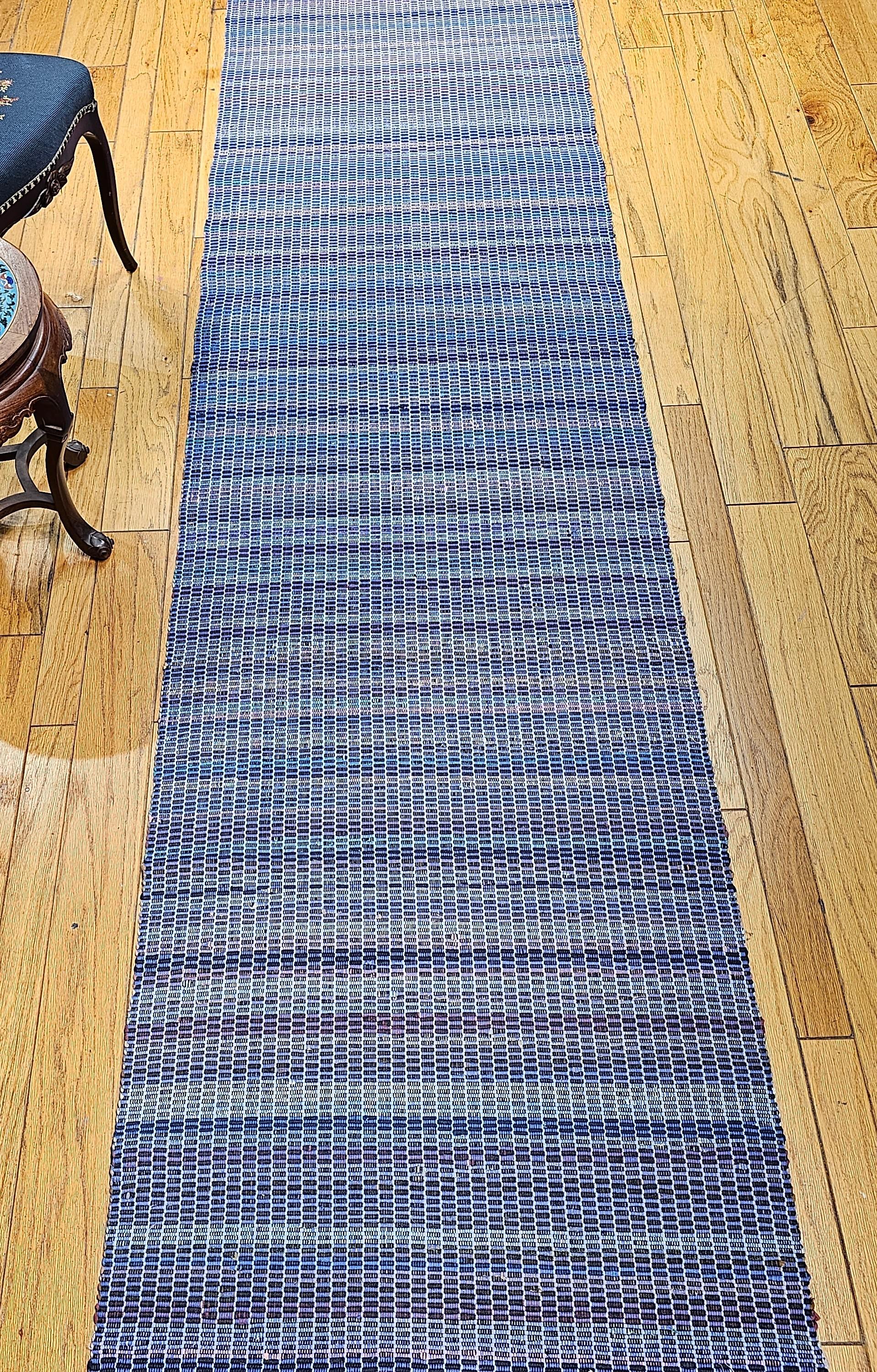 Vintage American Amish Rag Runner For Sale 6