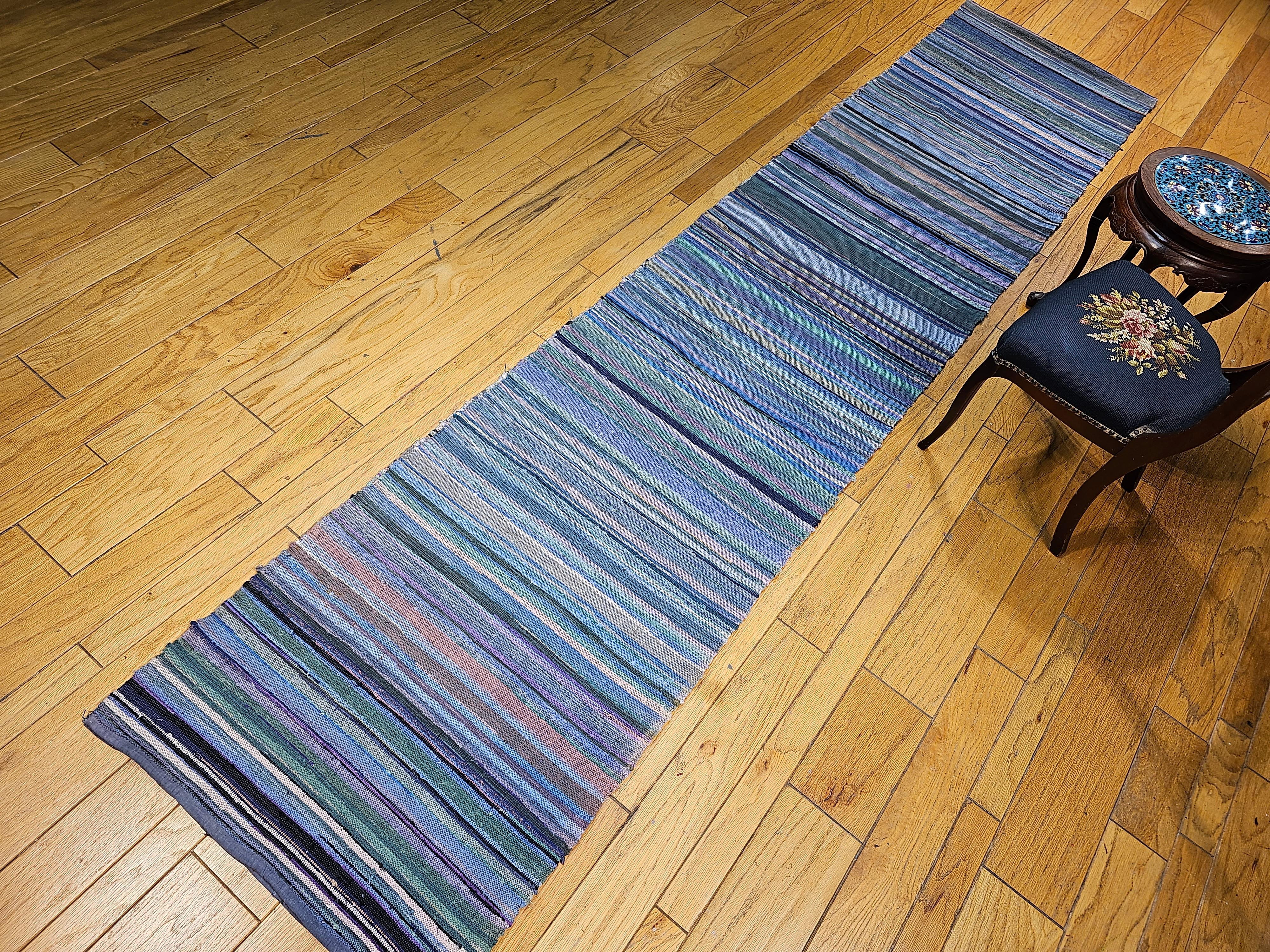 Vintage American Amish Rag Runner For Sale 7