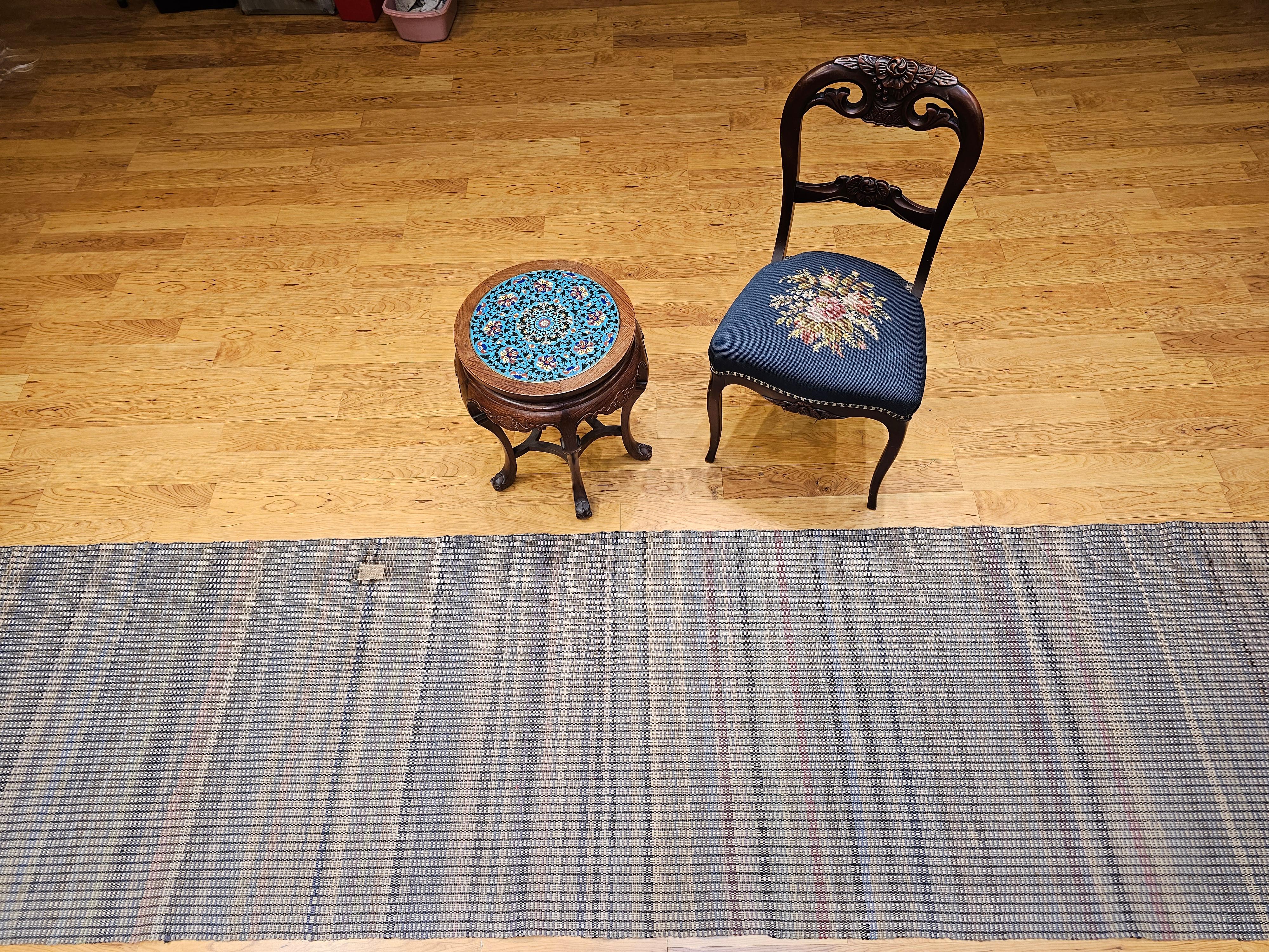 Vintage American Amish Rag Runner For Sale 8