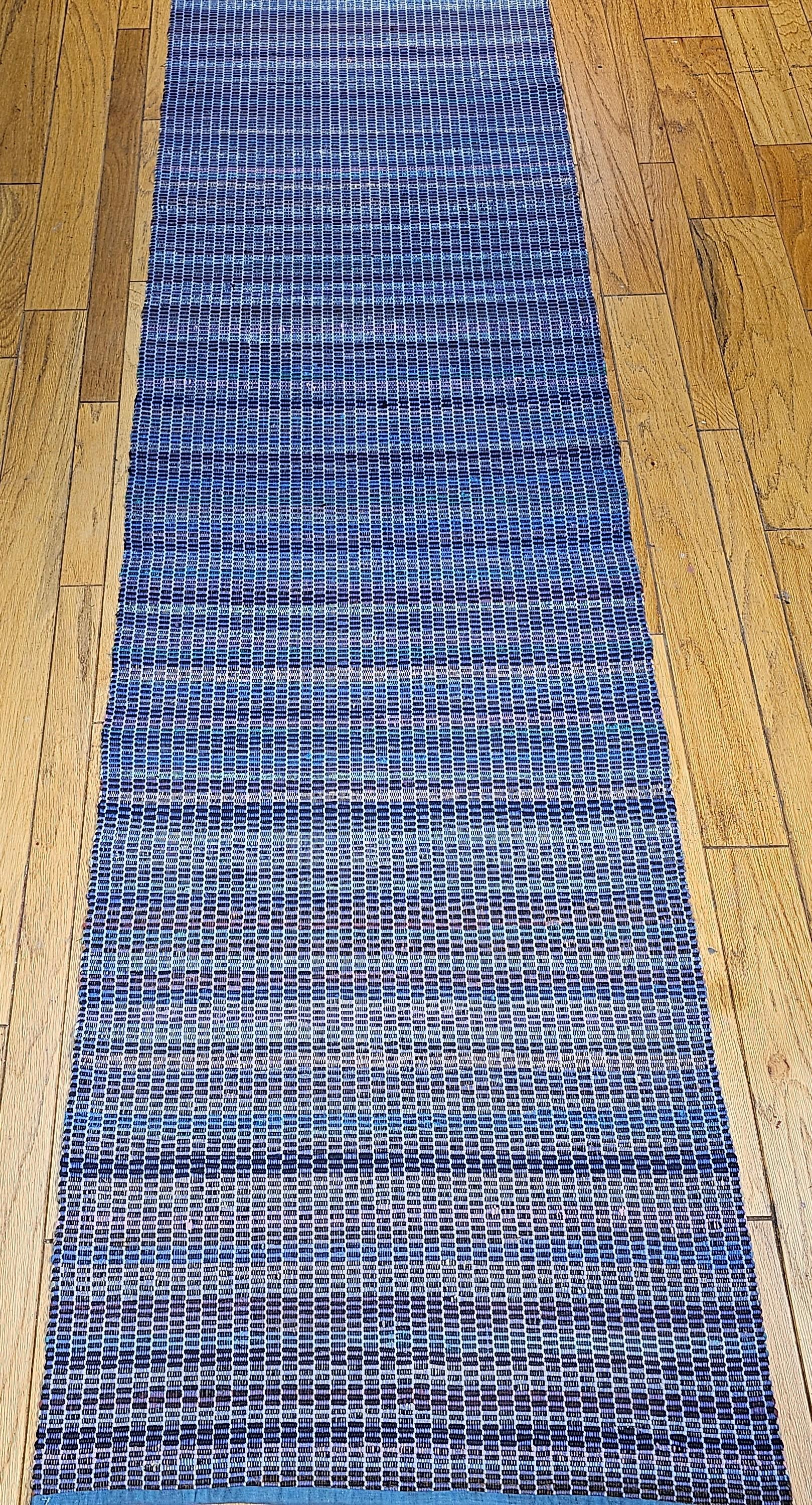 Vintage American Amish Rag Runner For Sale 8