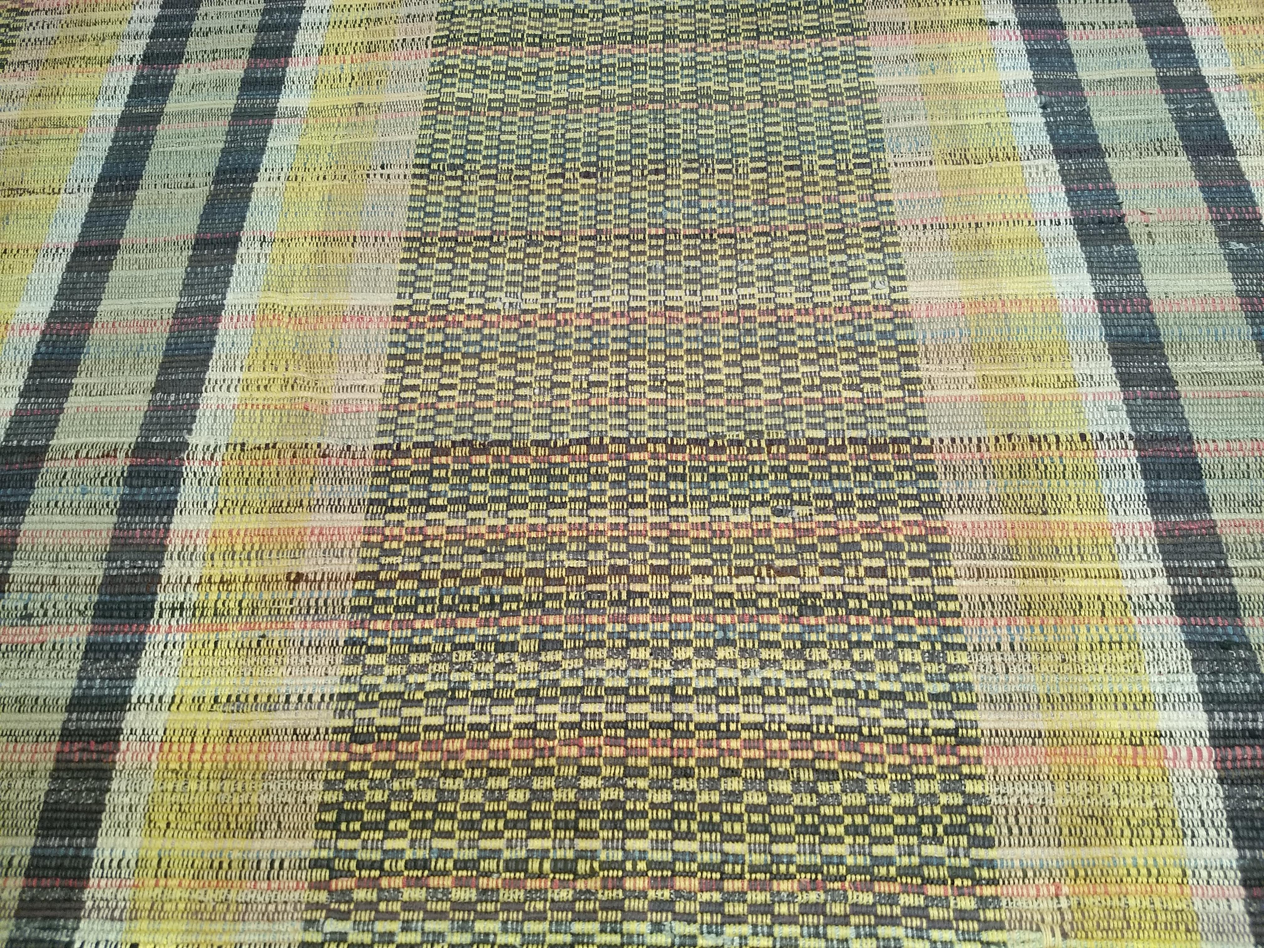 20th Century Vintage American Rag Long Runner For Sale