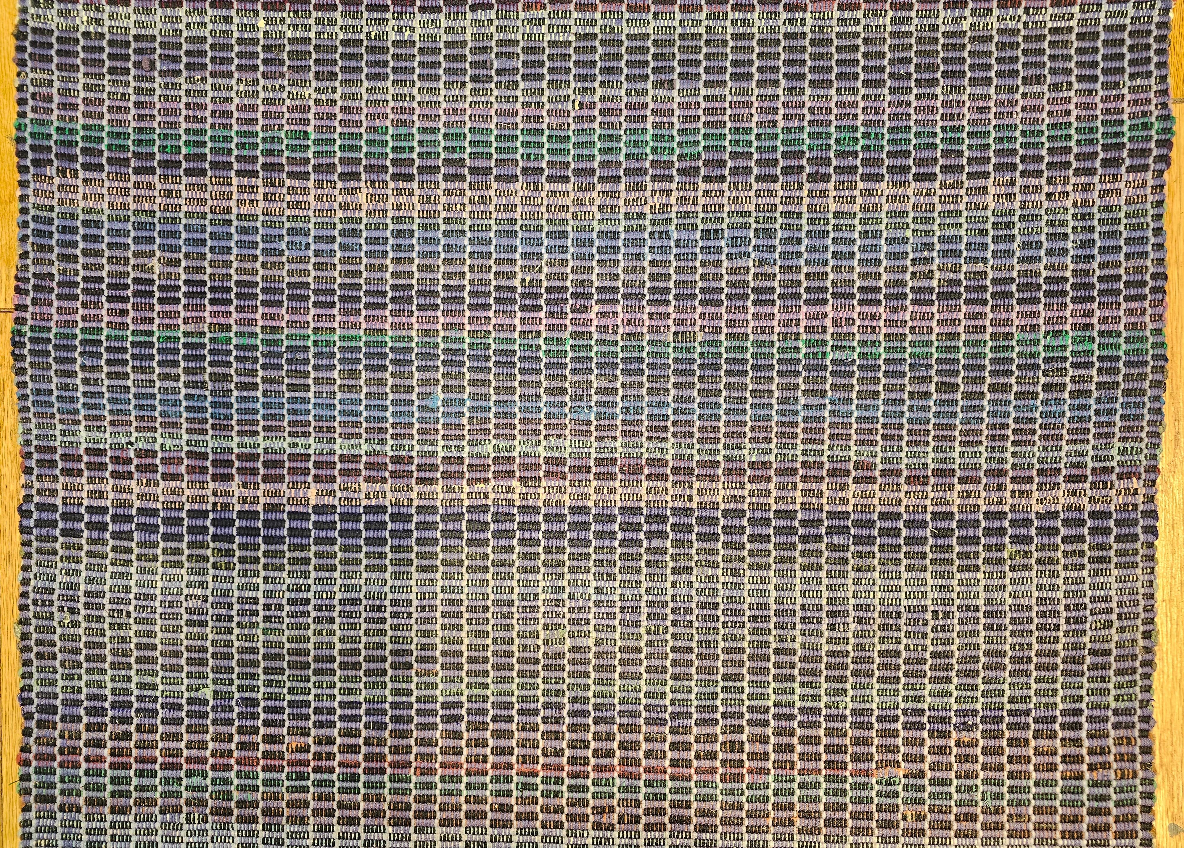20th Century Vintage American Amish Rag Runner For Sale