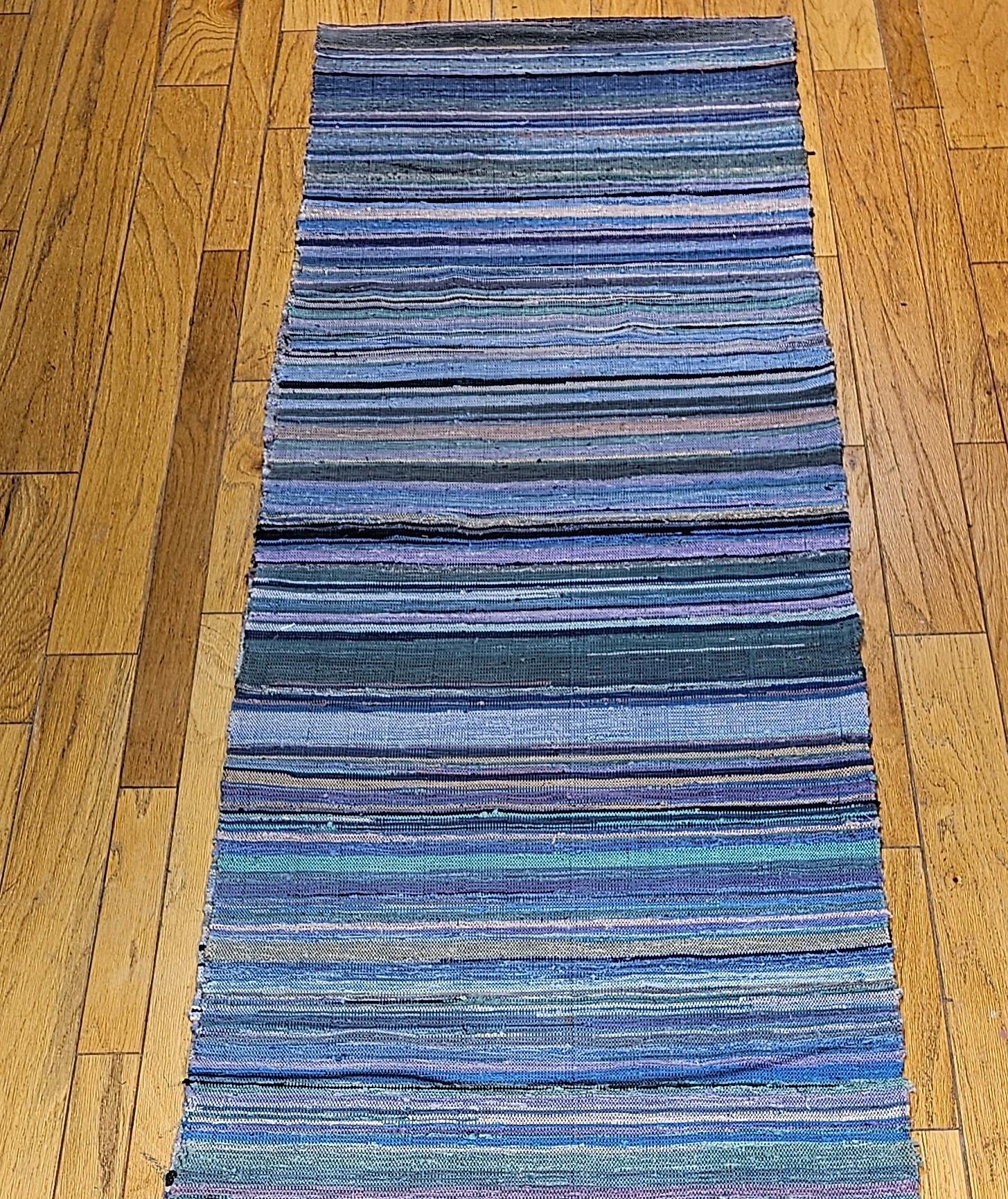 20th Century Vintage American Amish Rag Runner For Sale