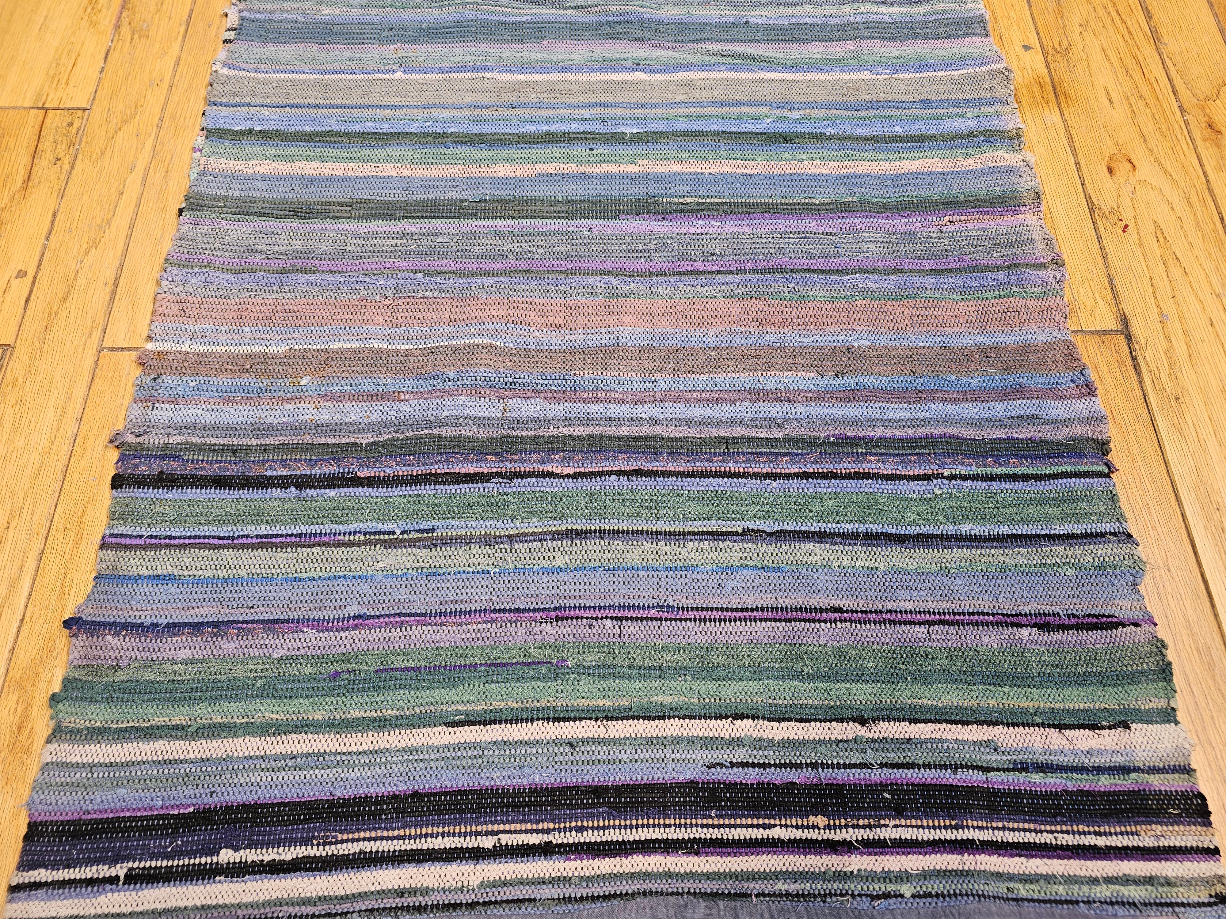 Vintage American Amish Rag Runner For Sale 1