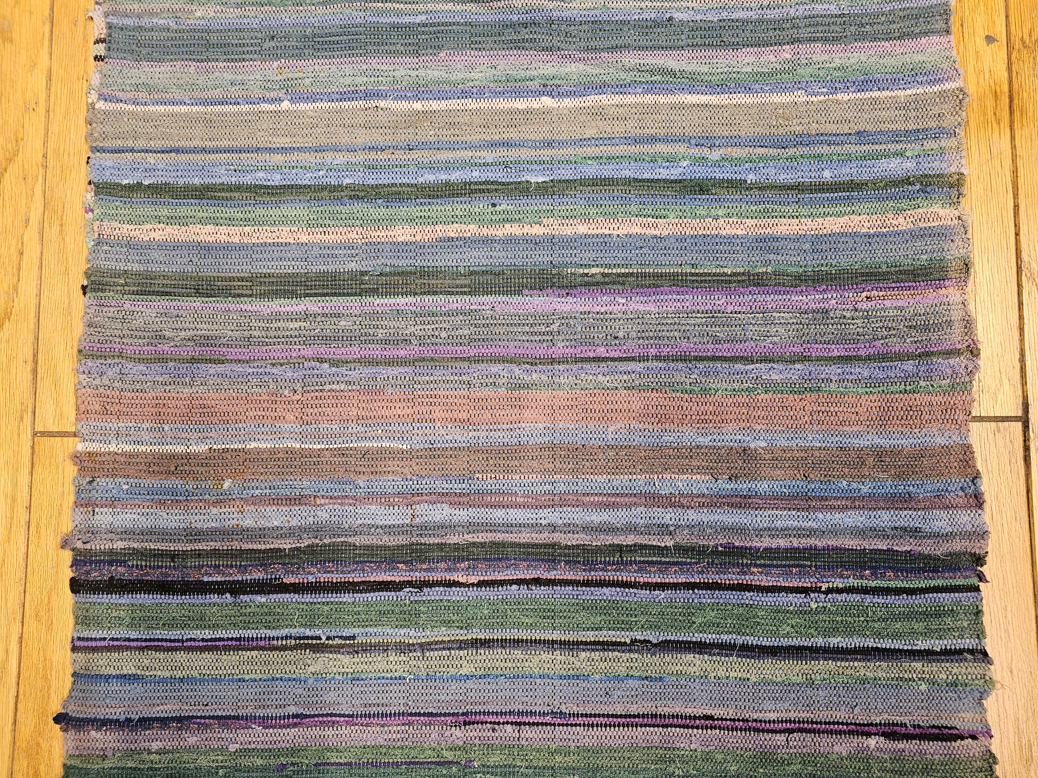 Vintage American Amish Rag Runner For Sale 2