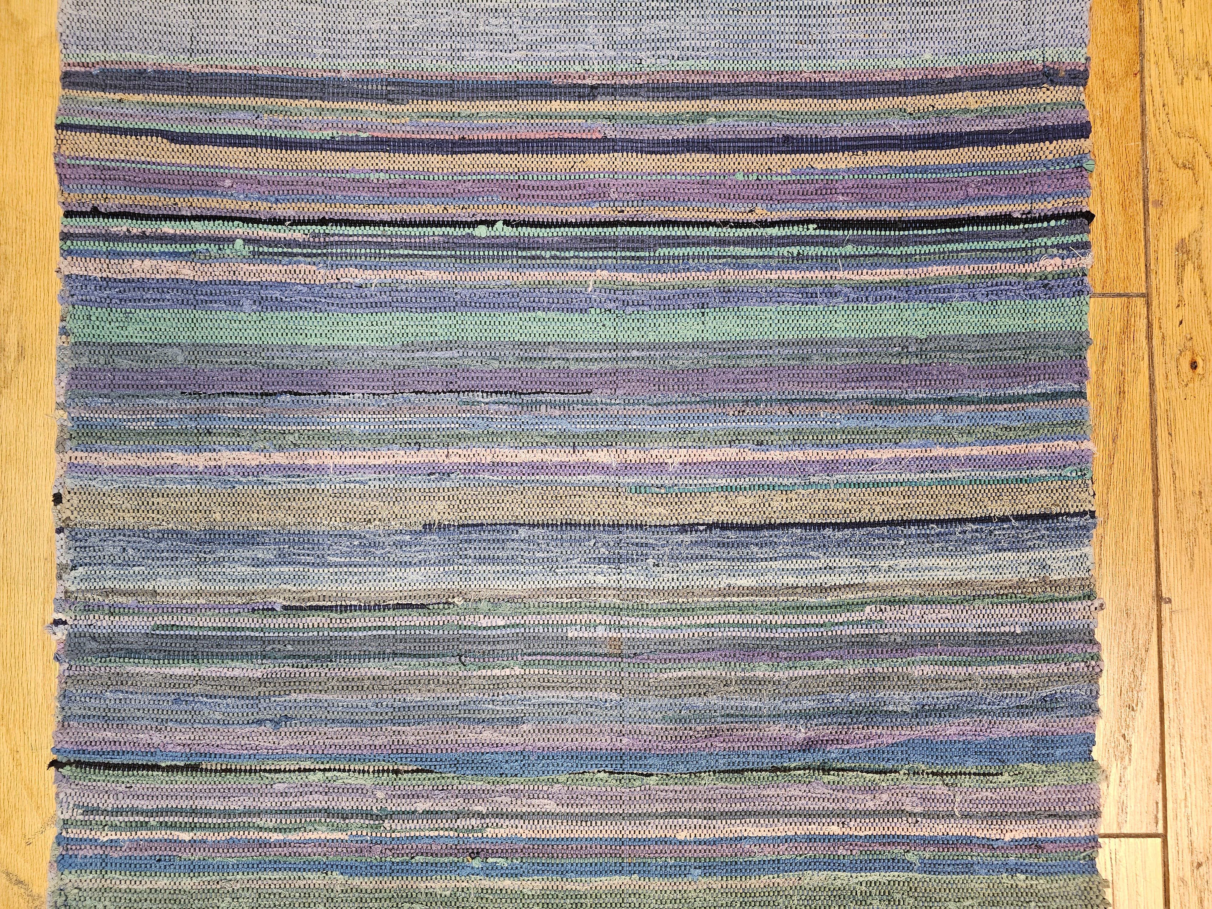 Vintage American Amish Rag Runner For Sale 3
