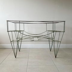 Vintage American Architectural Wire Metal Garden Table