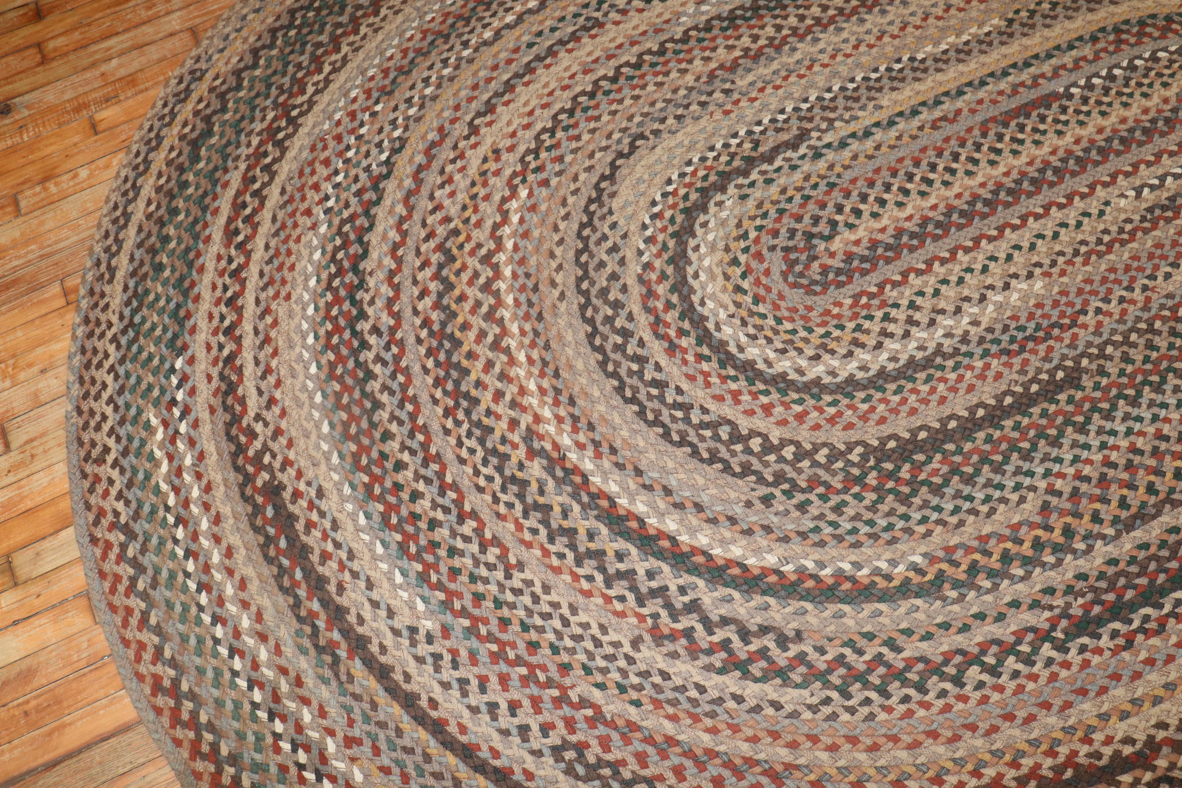 Amerikanischer geflochtener Vintage-Teppich (Volkskunst) im Angebot